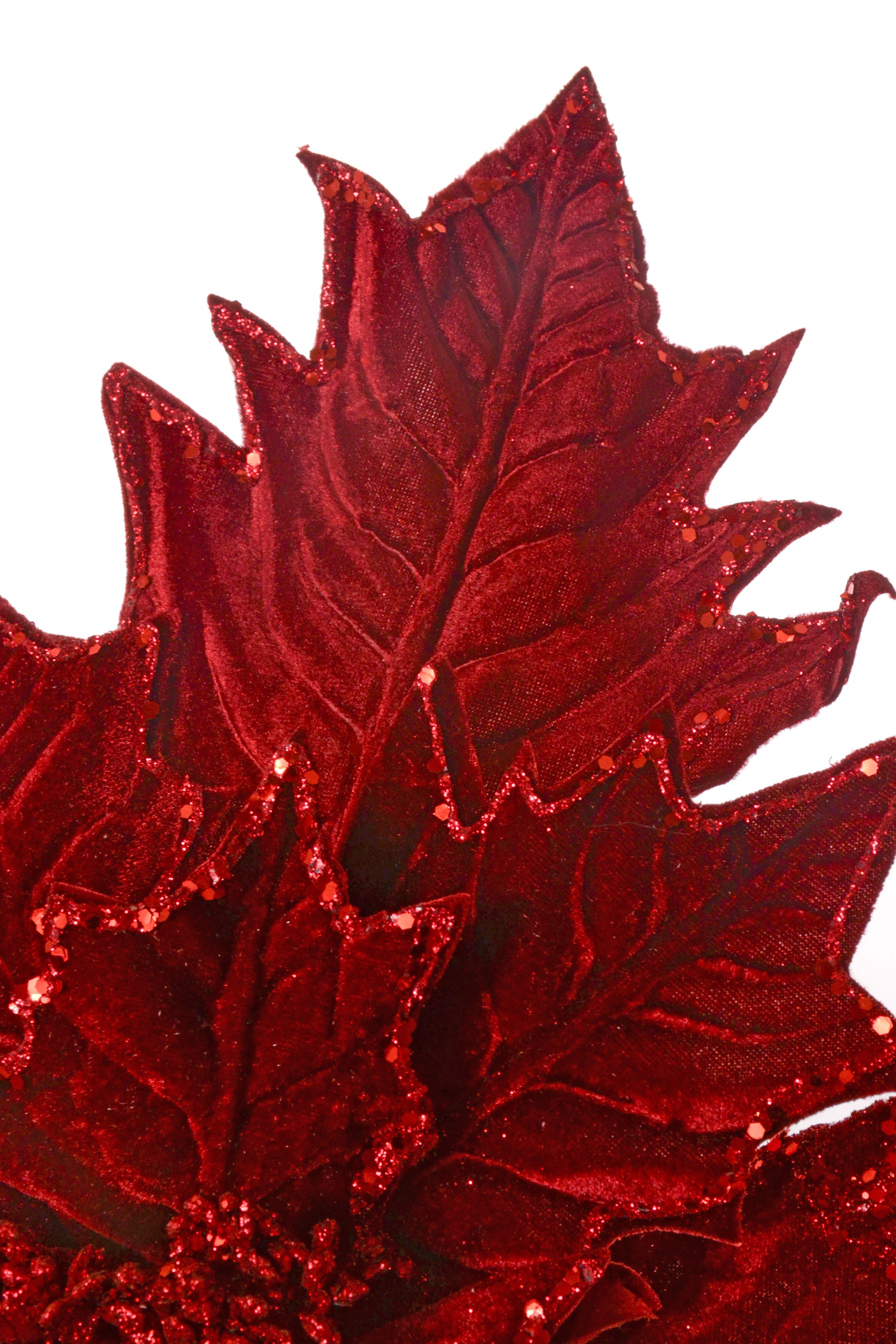 34" Poinsettia Stem Burgundy