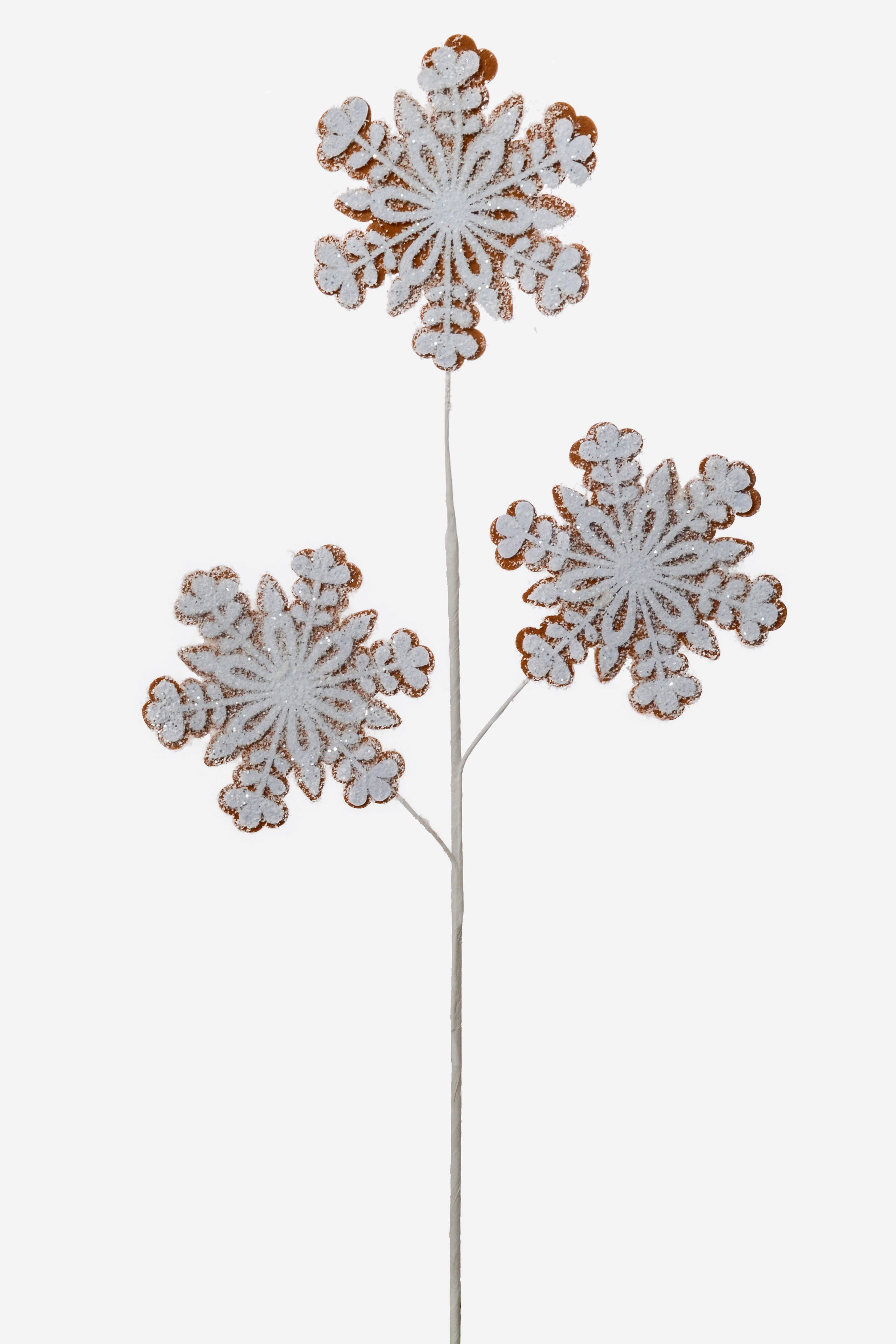 26" Snowflake Spray Natural/White