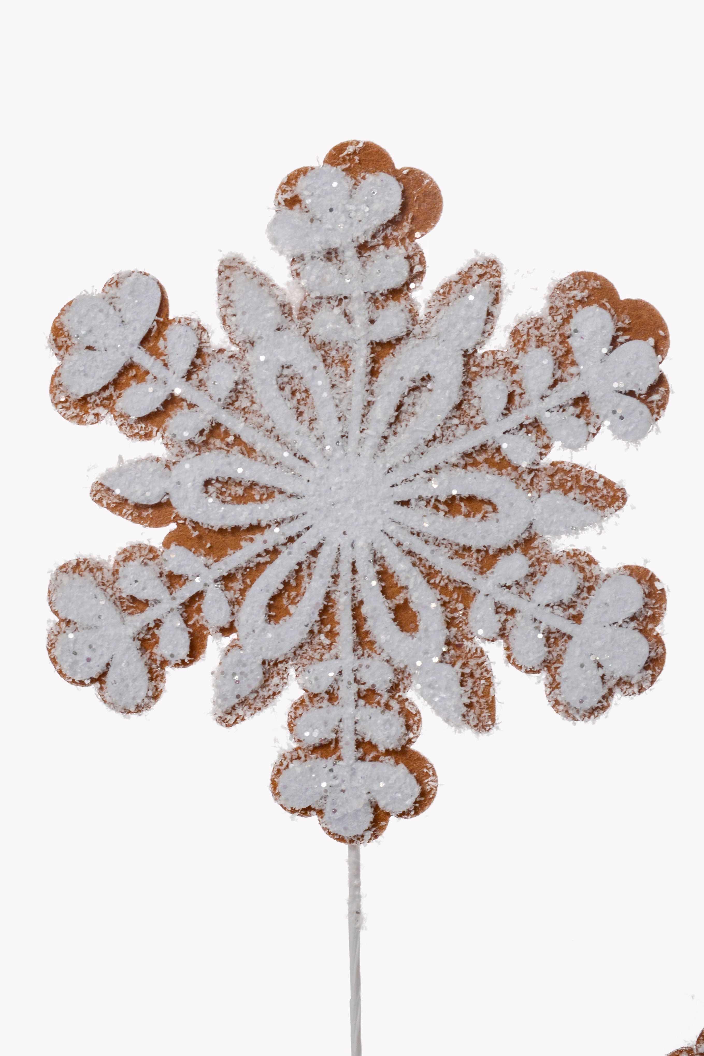 26" Snowflake Spray Natural/White