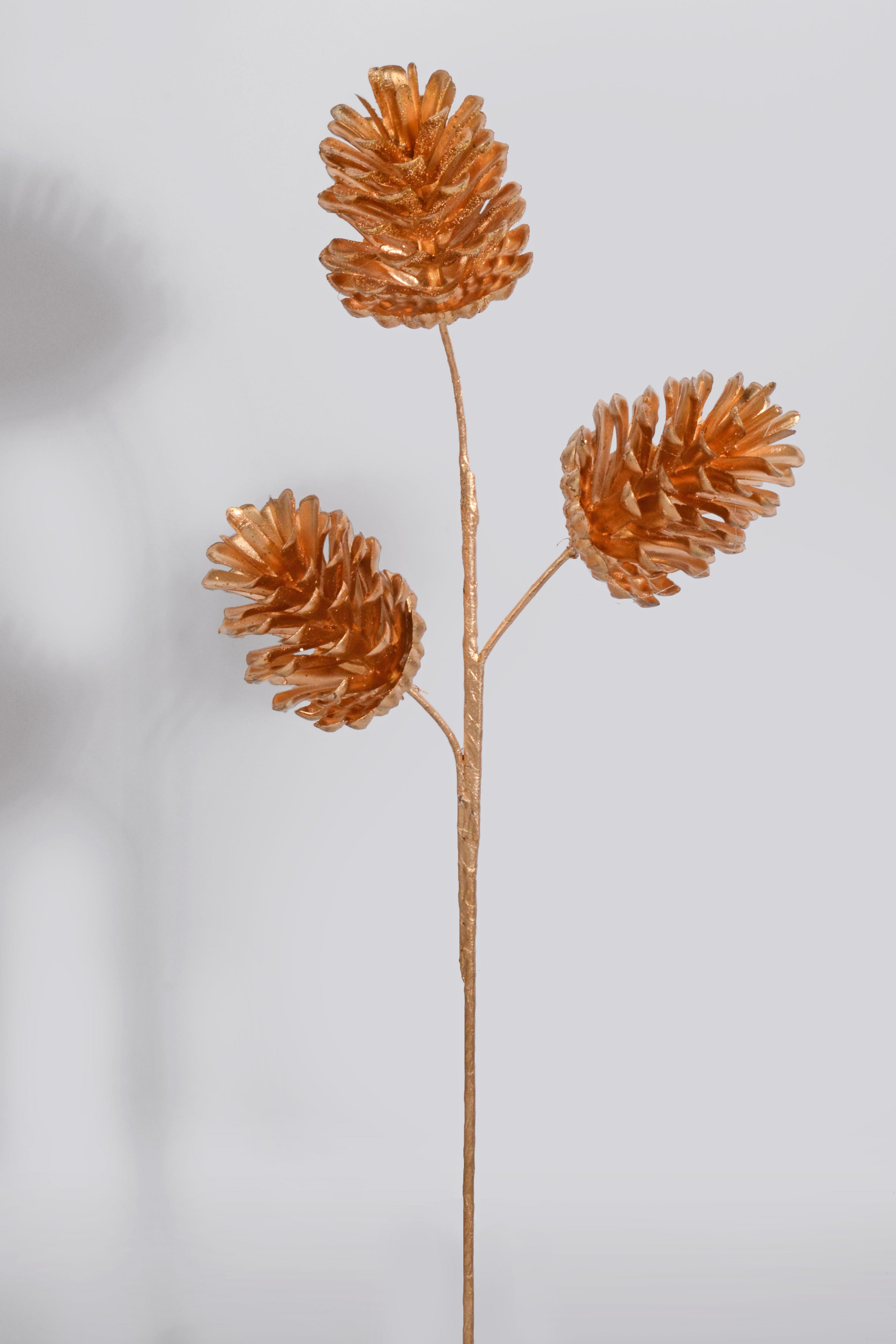 17" Artificial Pinecone Spray Gold