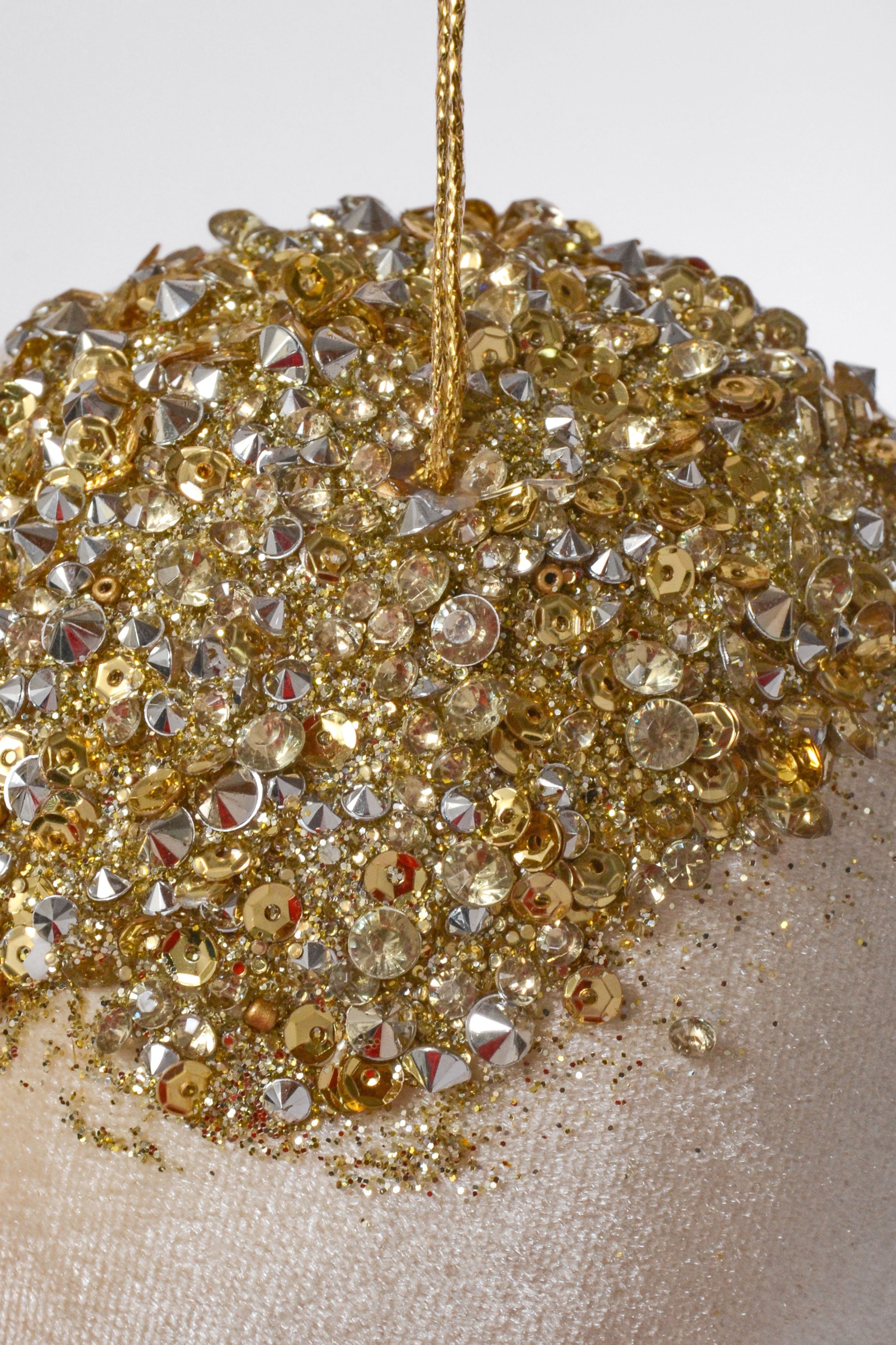 4.5 x 7" Christmas Mushroom Ornament Beige