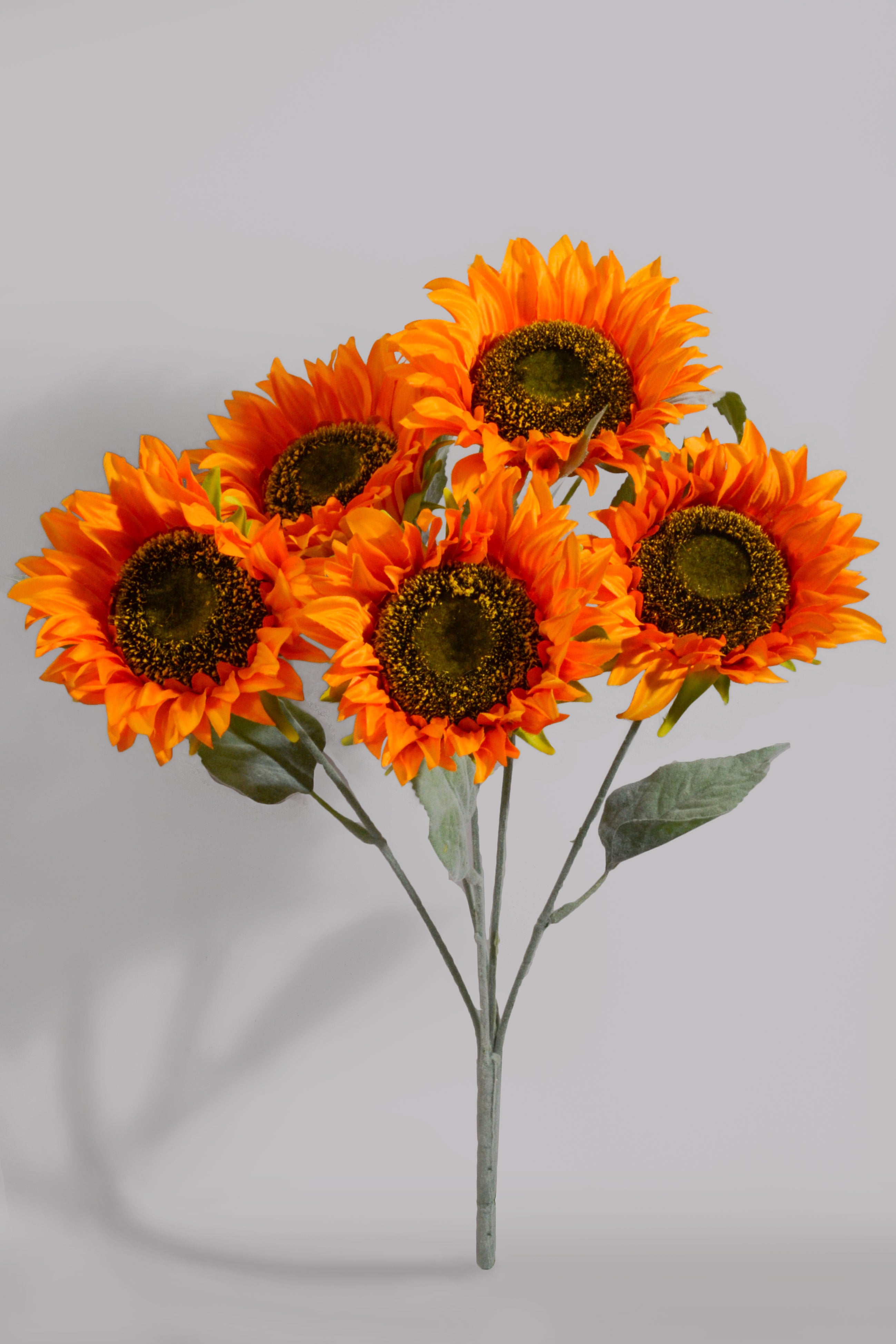 20" Silk Sunflower Bush Orange
