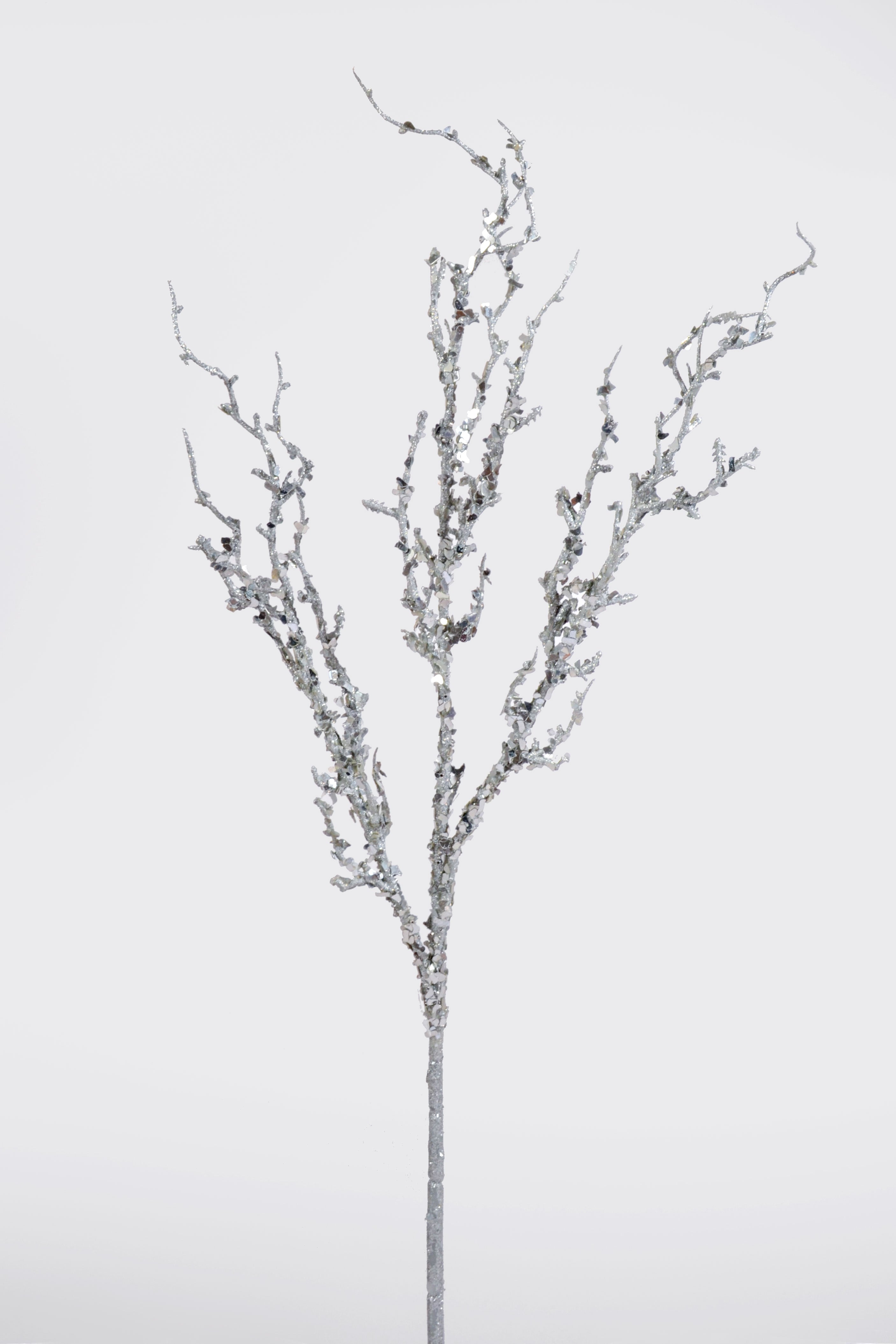 36" Branch With Sequin Silver
