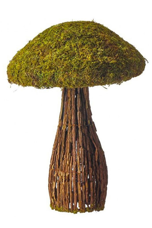 17" Moss Twig Mushroom Brown/Green