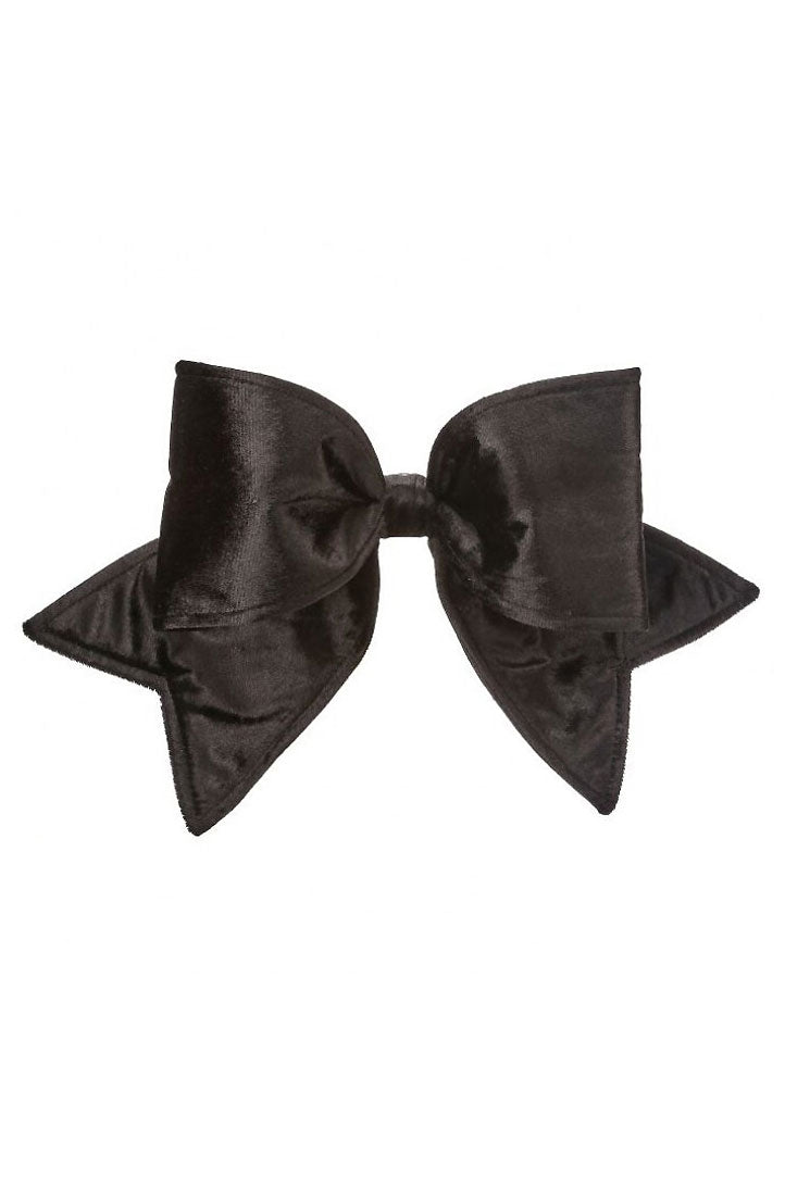 16" Outdoor Velvet Uv Bow Black