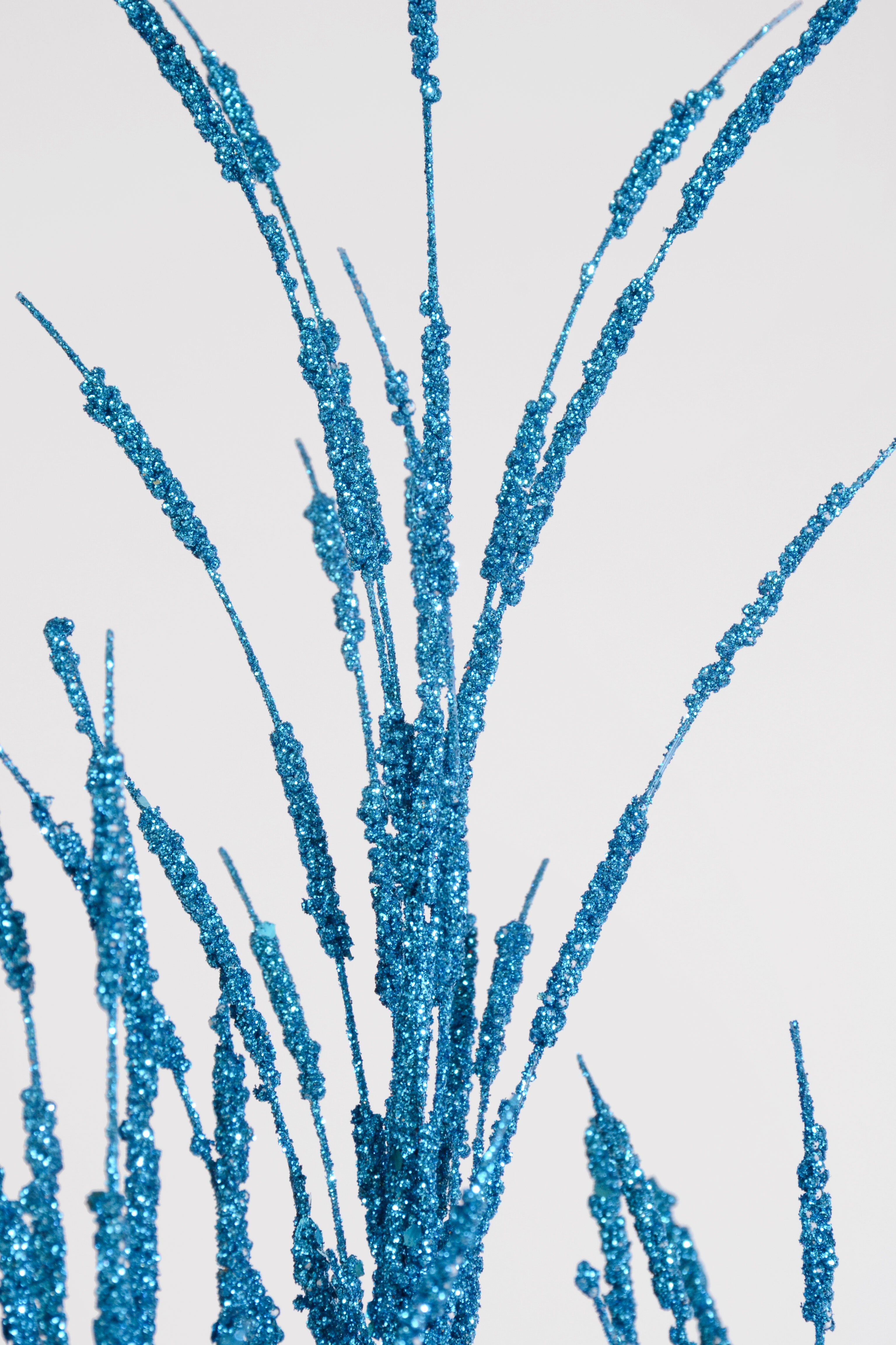 31" Glitter Spike Spray Aqua