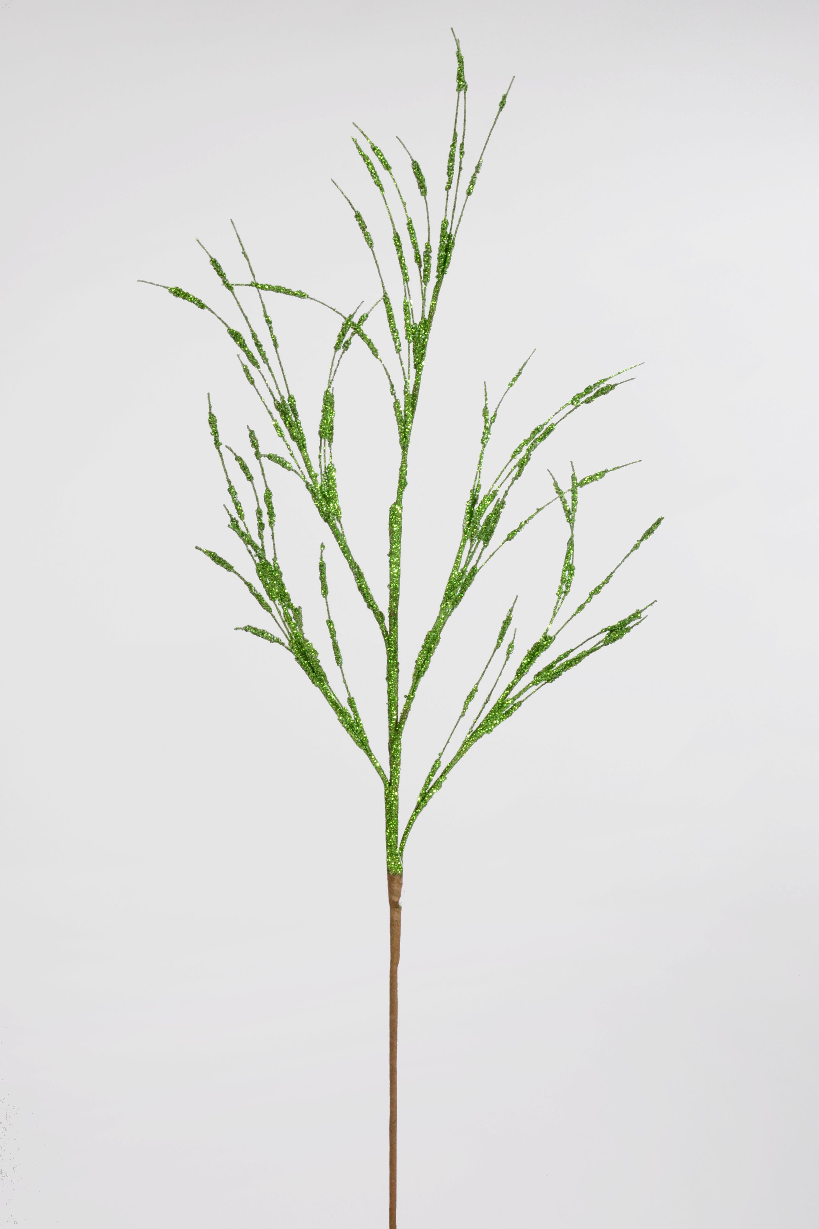 31" Glitter Spike Spray Green