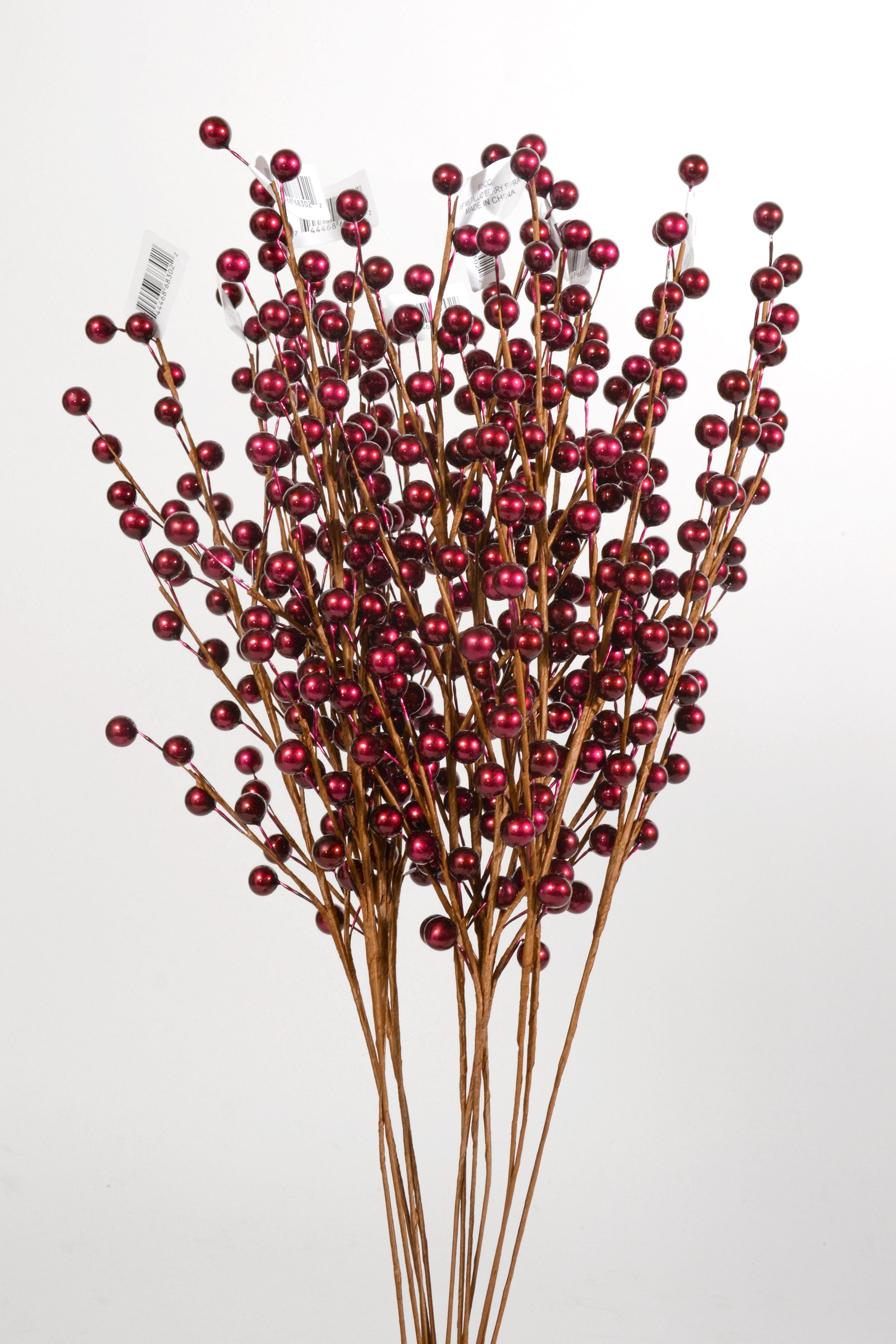 19" Metallic Berry Spray PKG12 Cerise