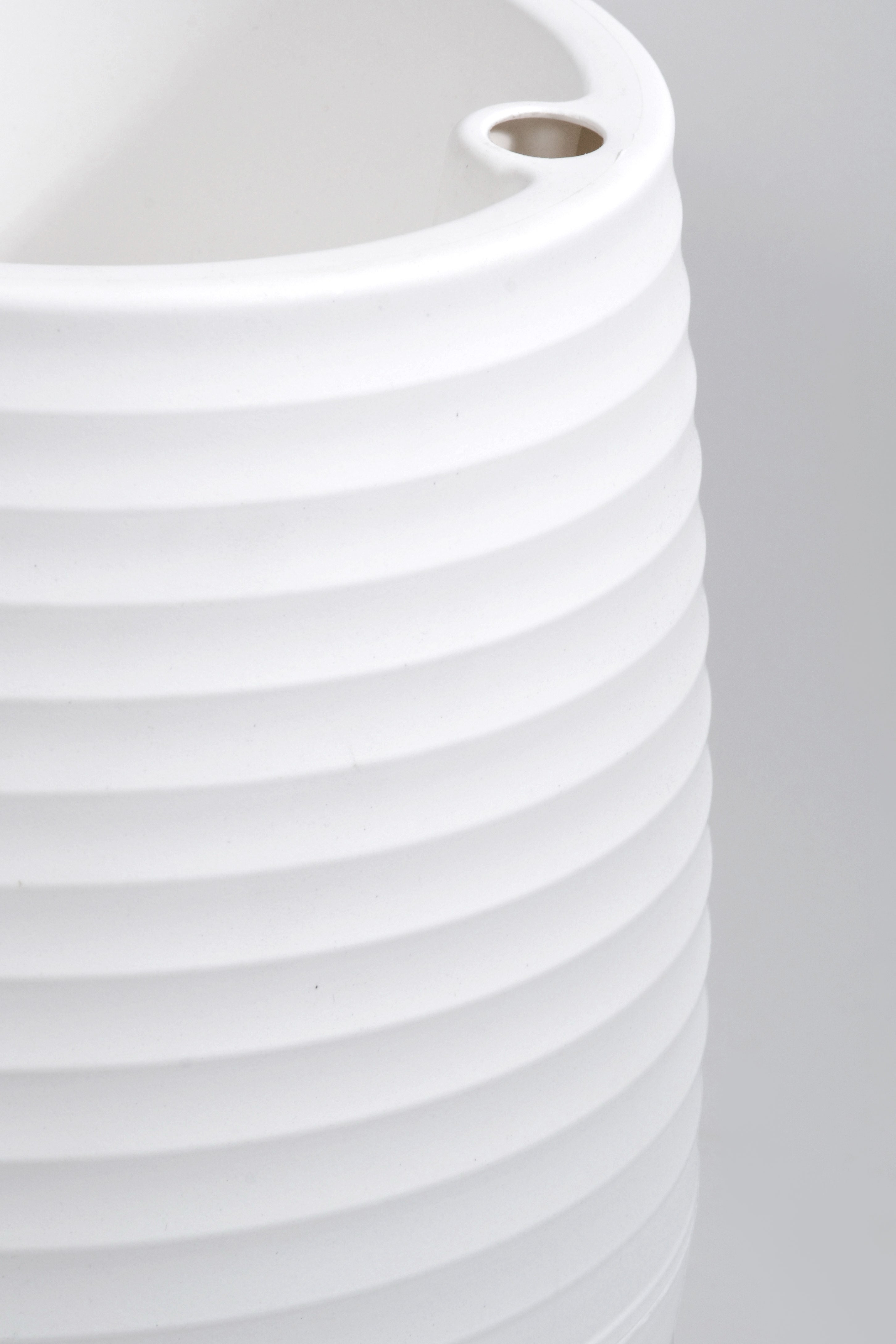 11" x 12" Pot With Drainage Holes White