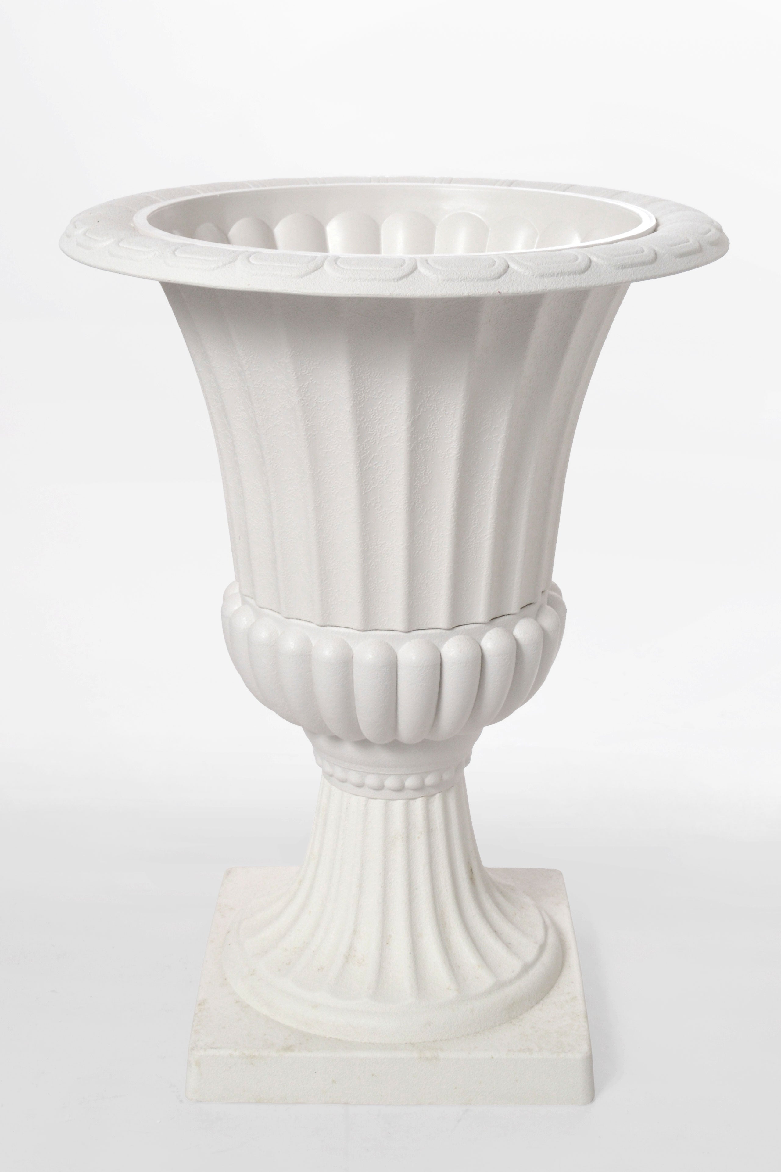 16" X 21" Plastic Urn White
