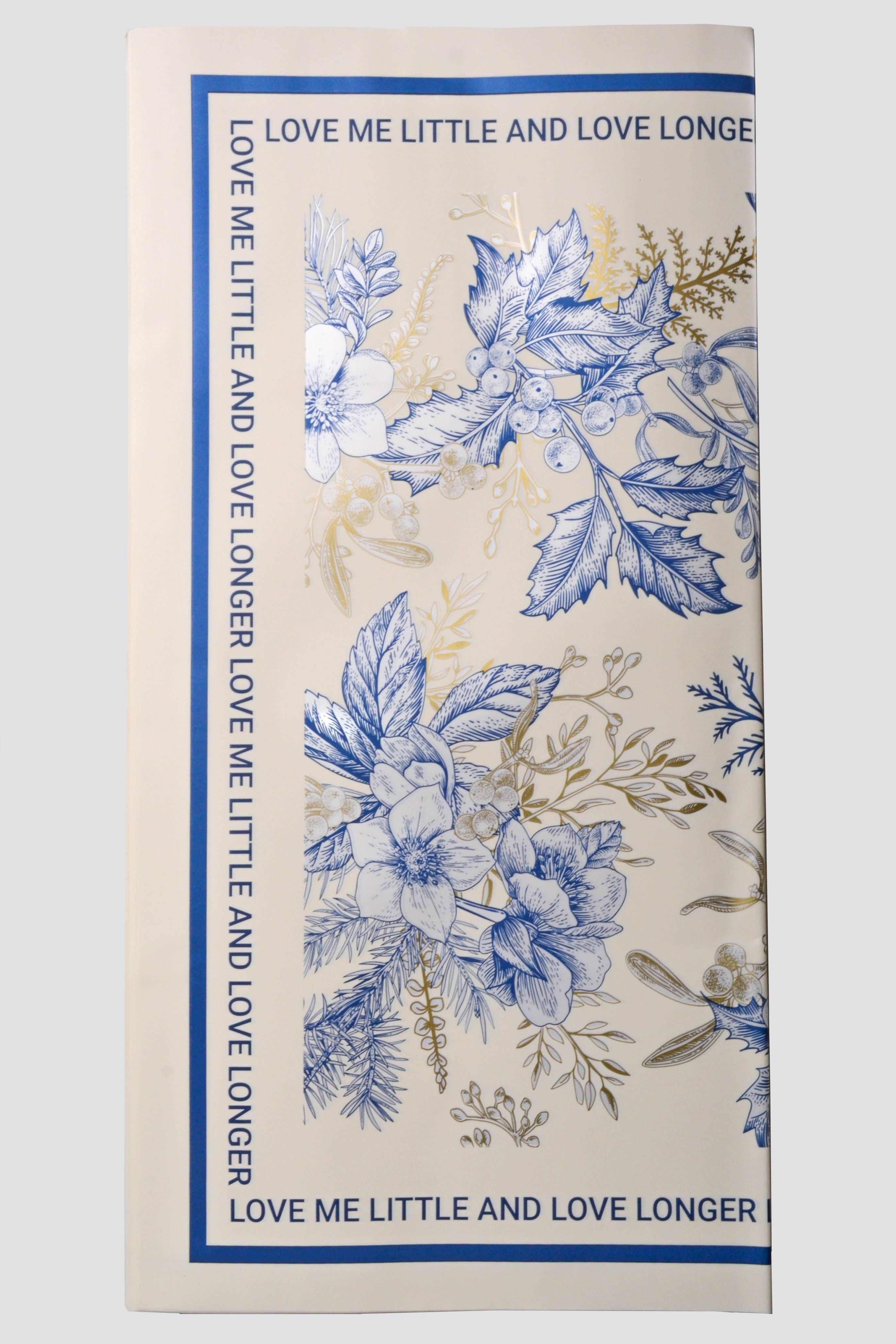 22.5" Flower Wrapping Paper Eggshell/Blue Pkg/20