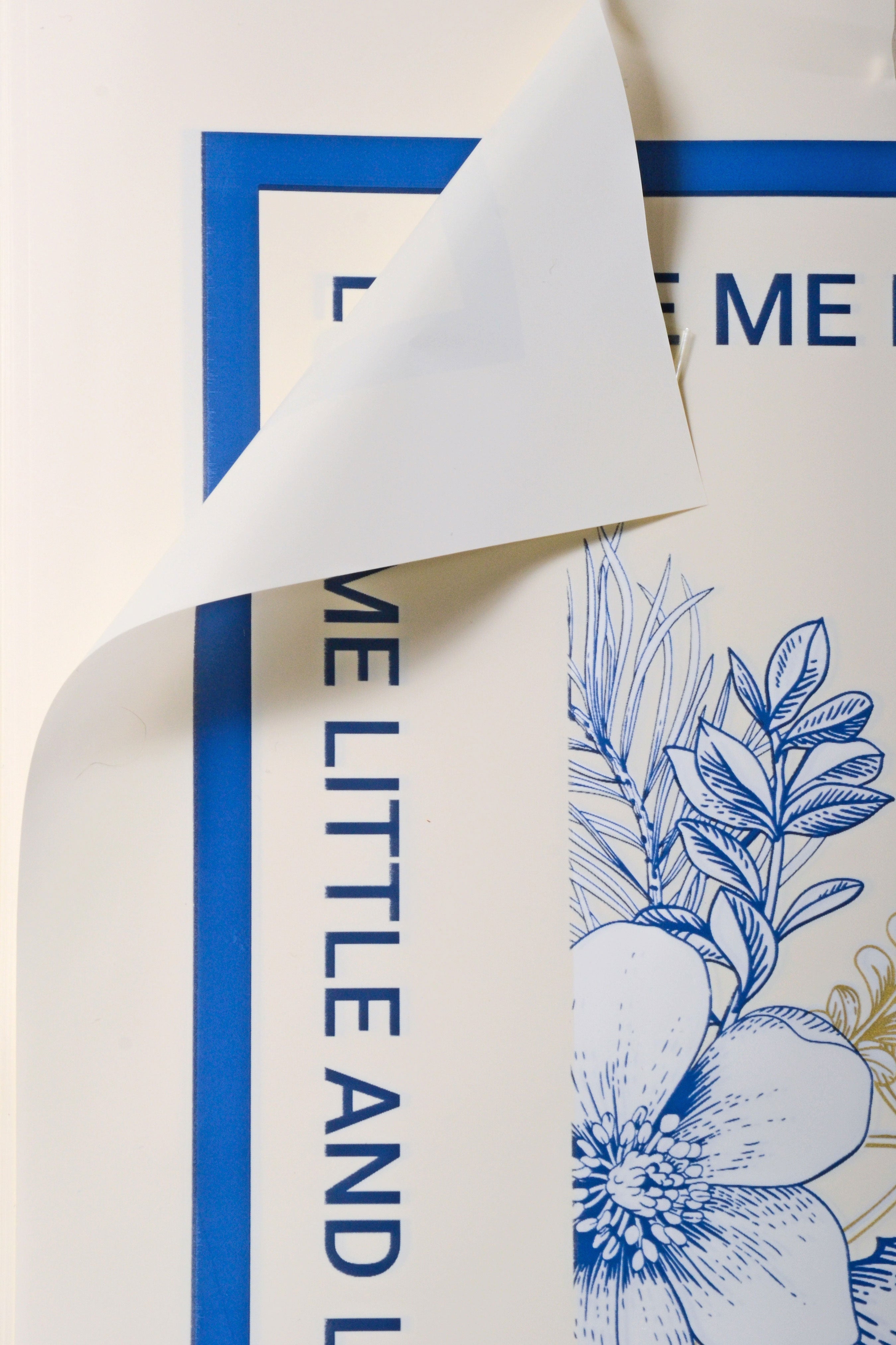 22.5" Flower Wrapping Paper Eggshell/Blue Pkg/20