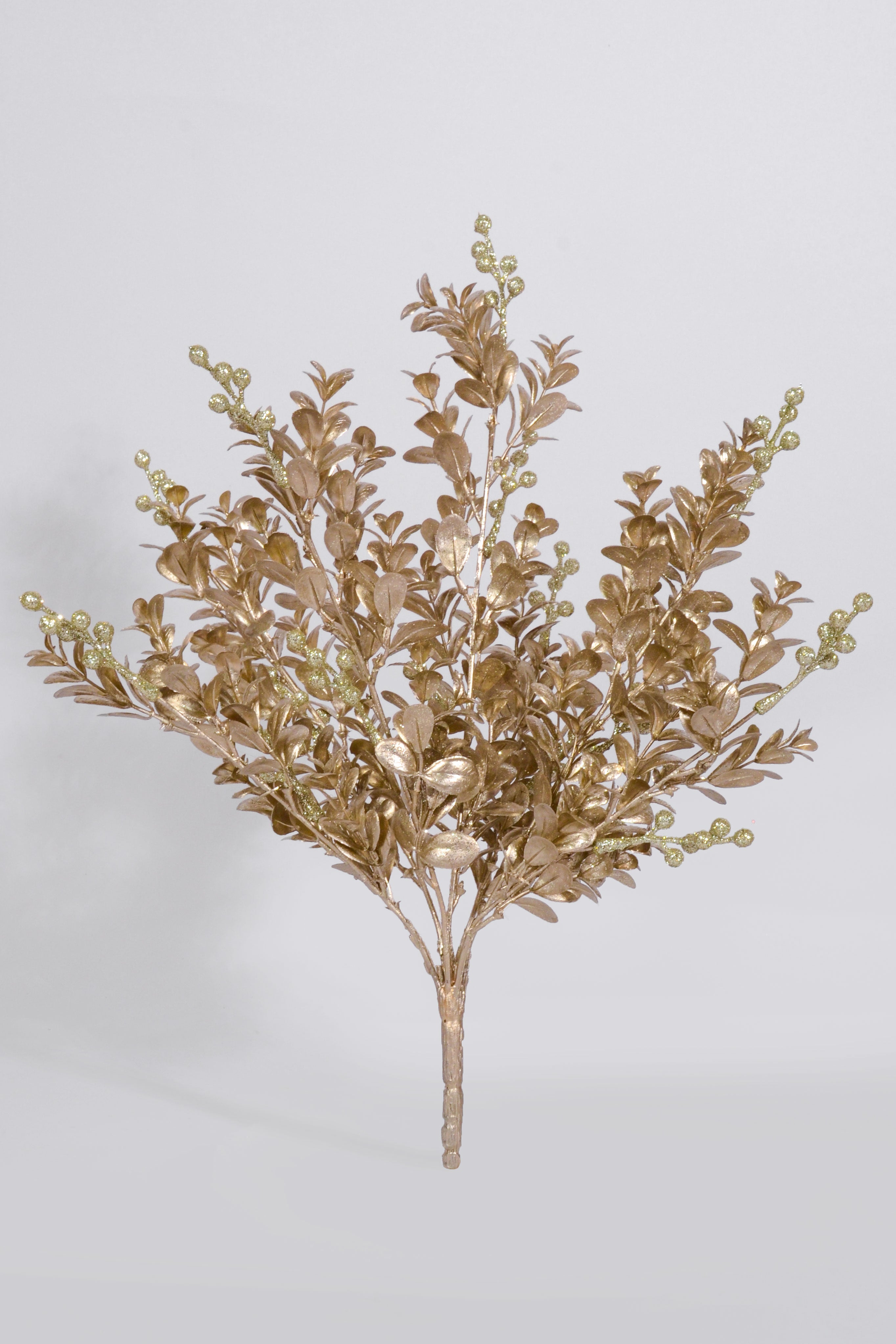 18" Metallic Eucalyptus Bush Champagne