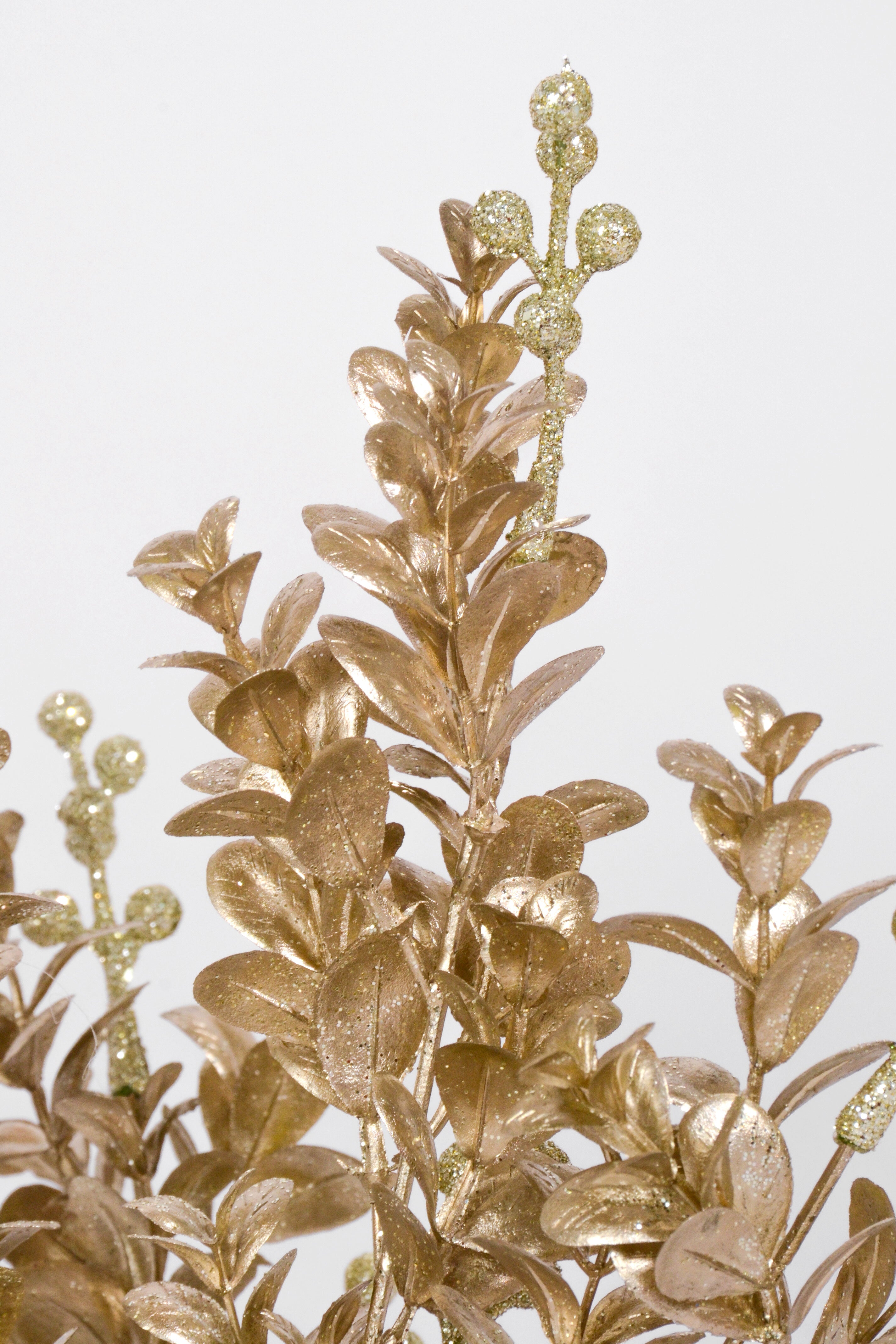 18" Metallic Eucalyptus Bush Champagne