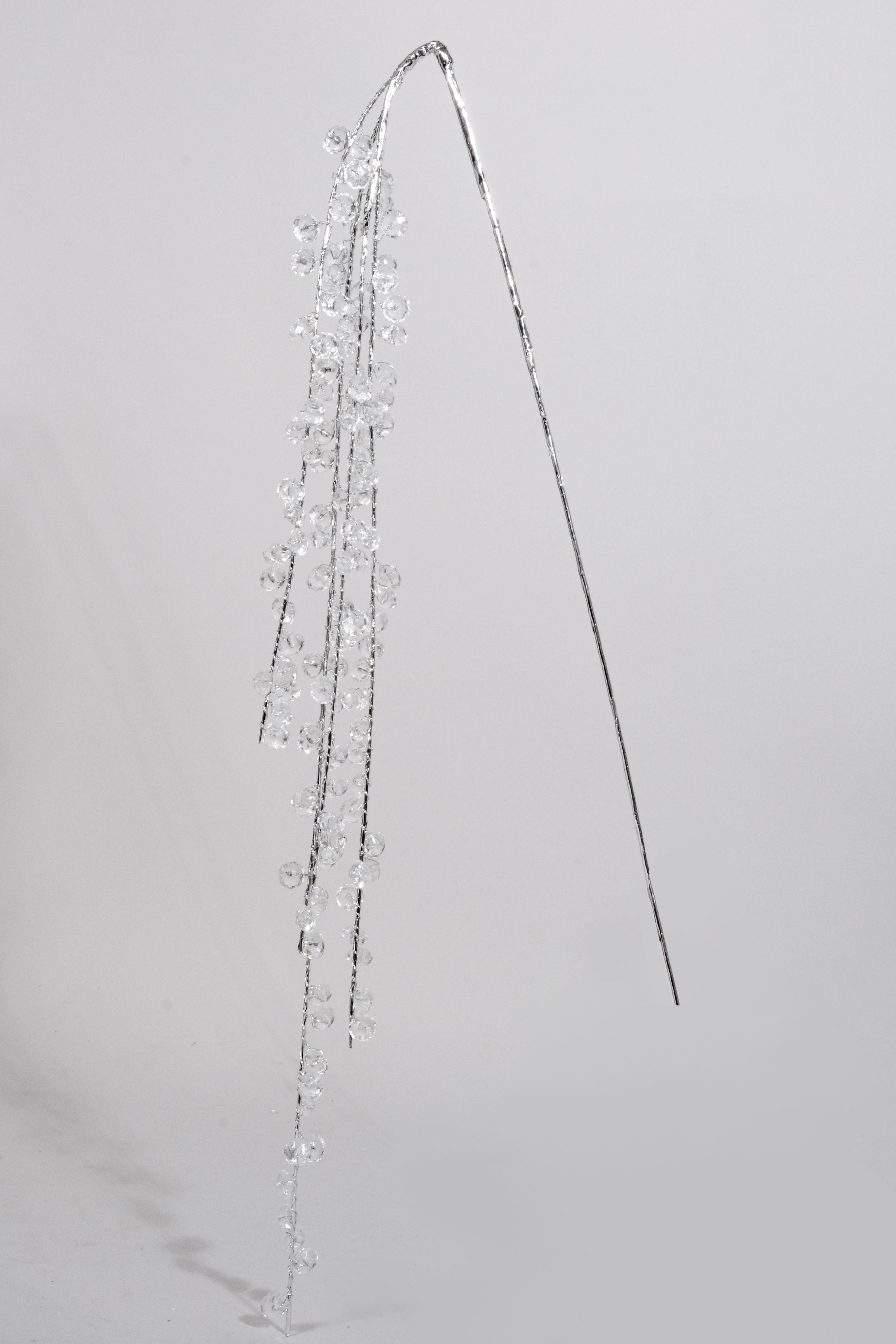 38" Hanging Crystal Bead Spray Silver/Clear