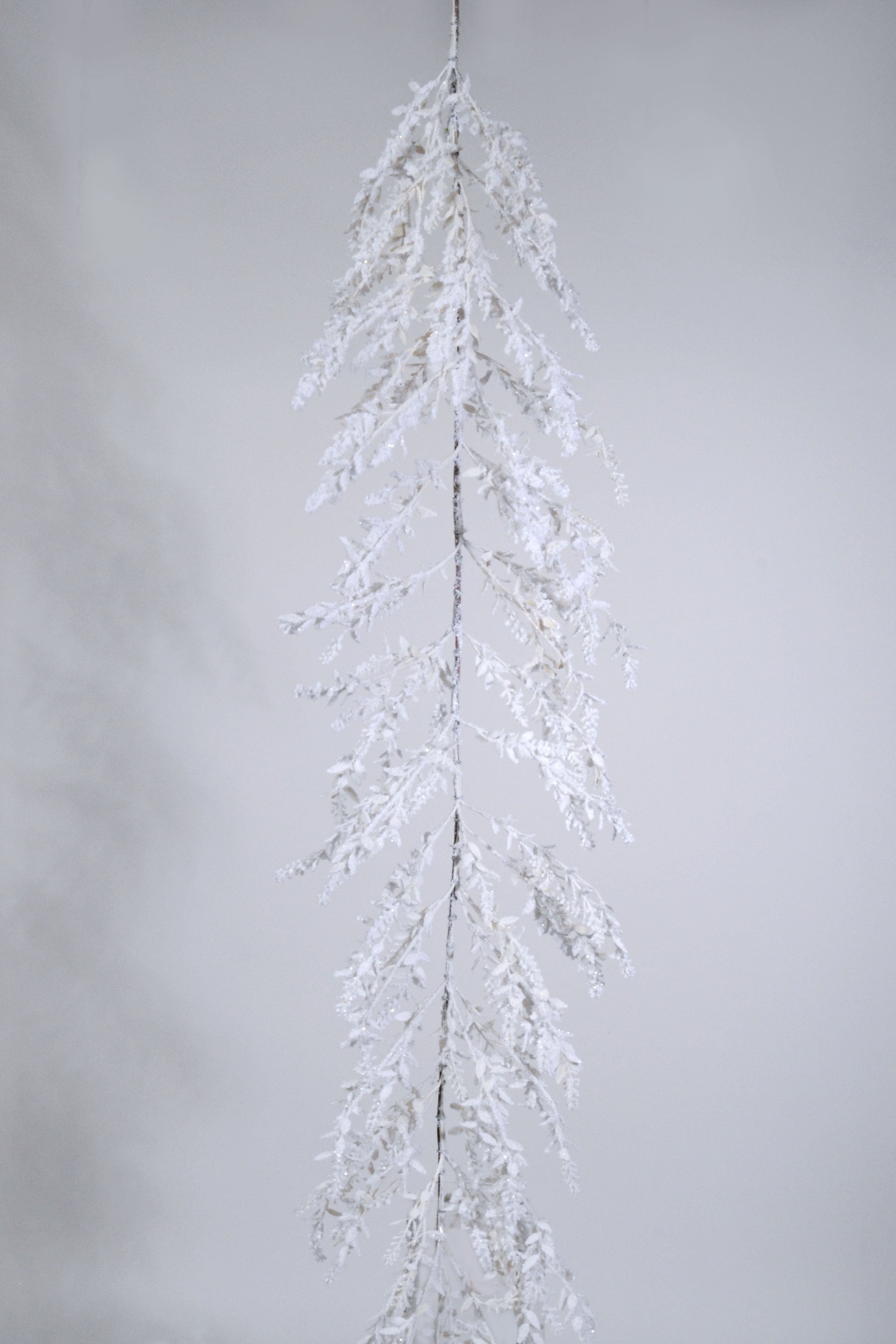 57" Frosted Cedar Garland White