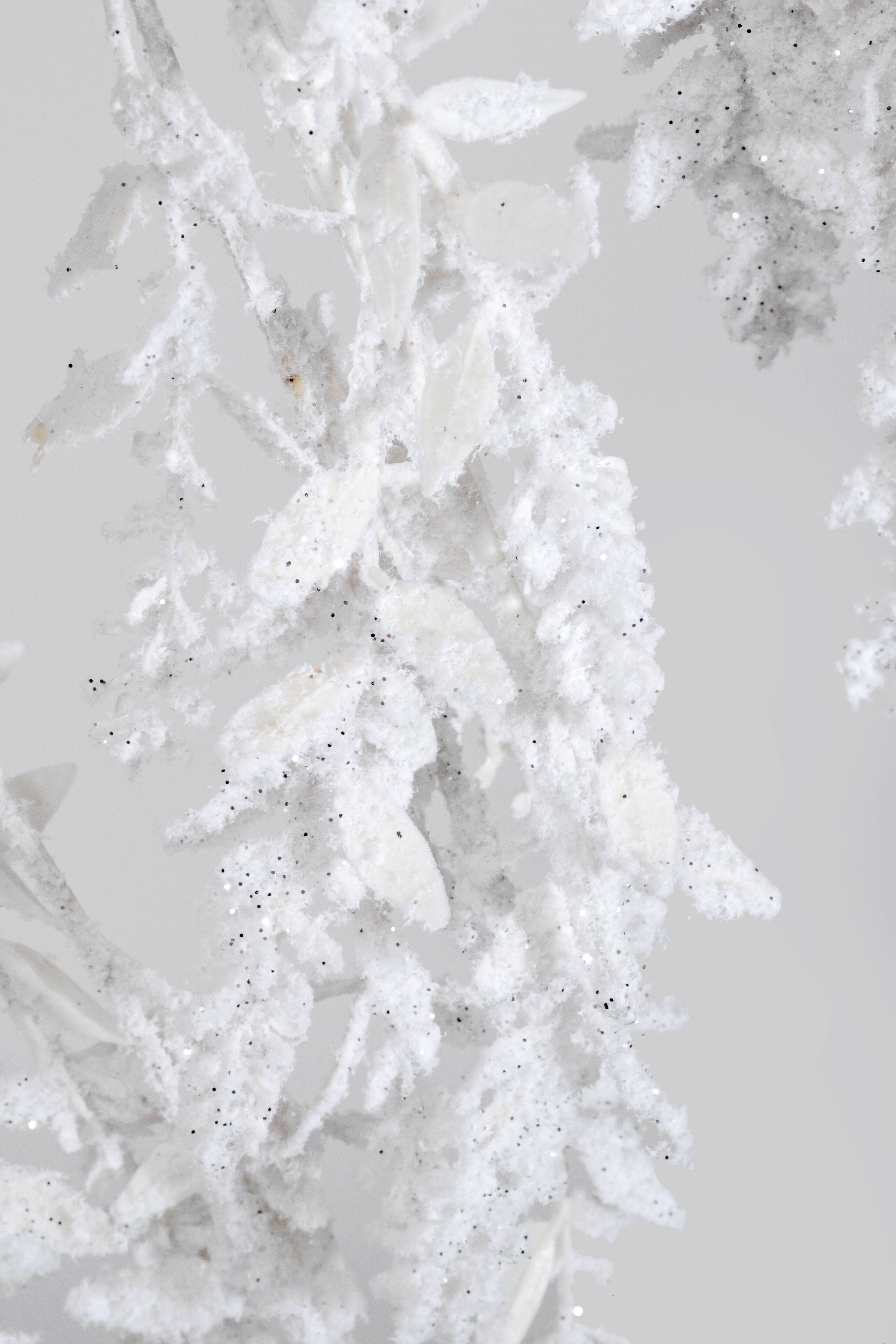 57" Frosted Cedar Garland White