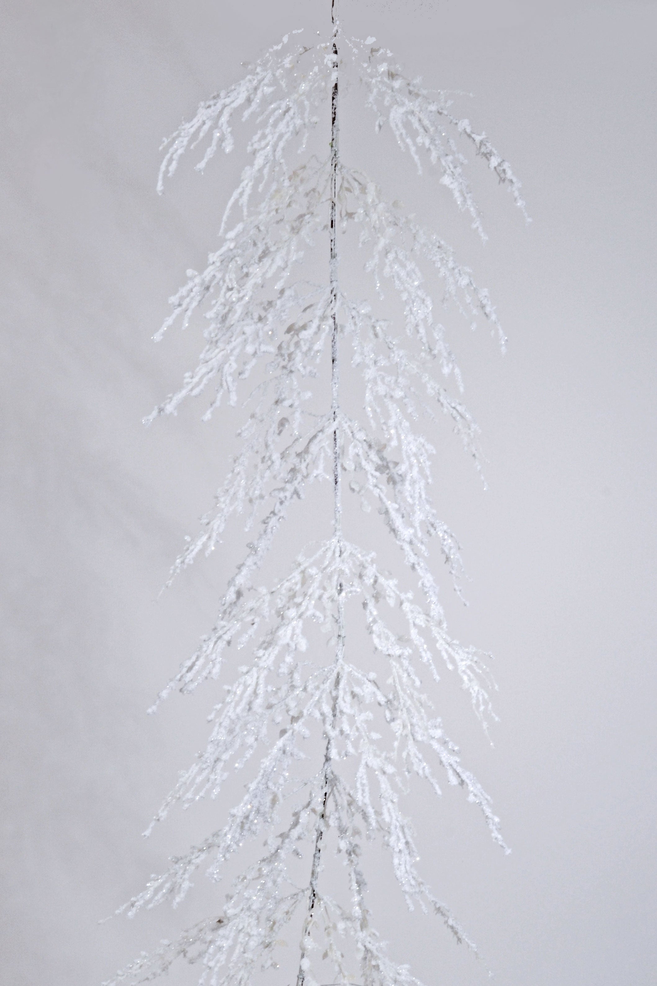 61" Frosted Cedar Garland White