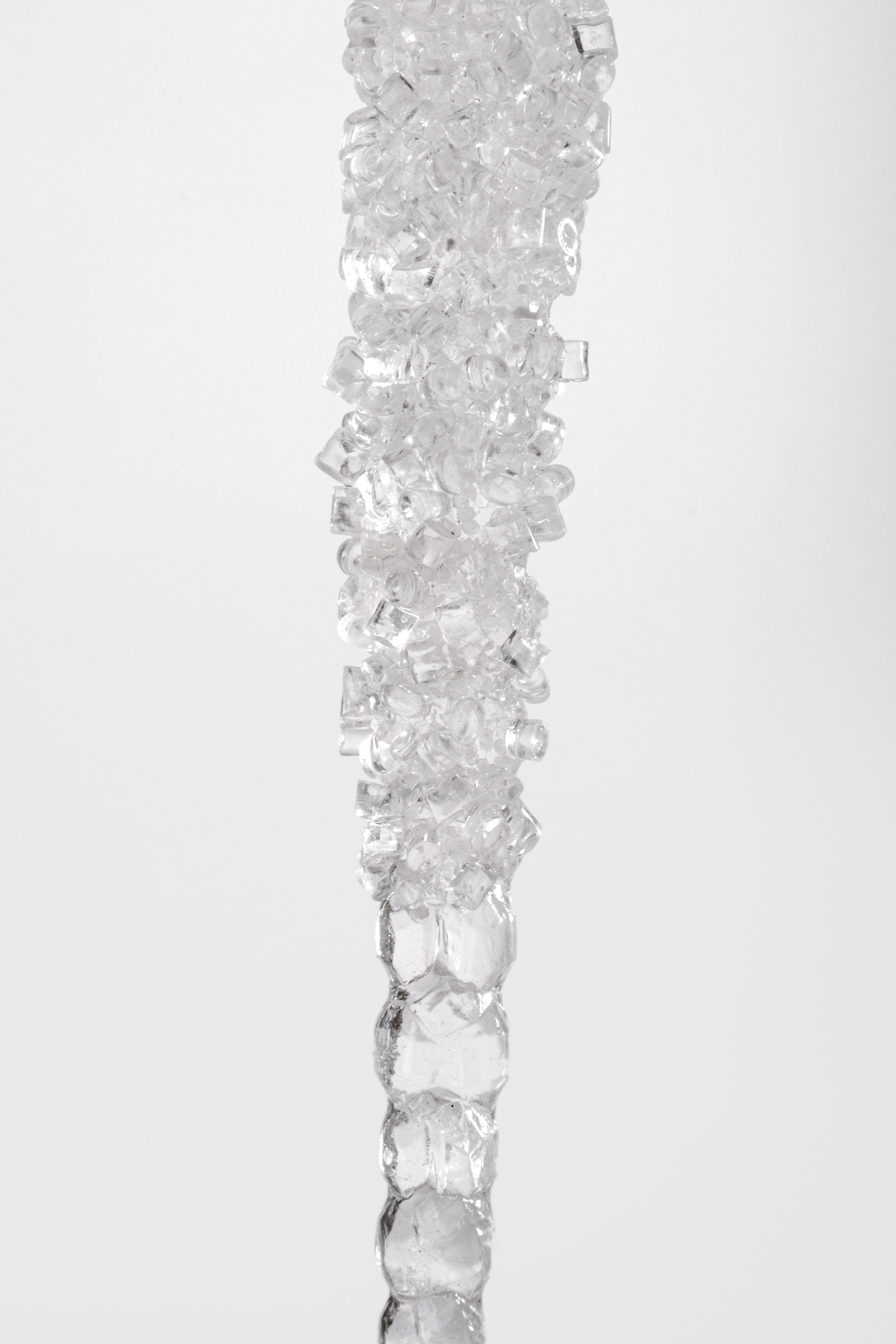 6" Icicles With Bead Clear Pkg2