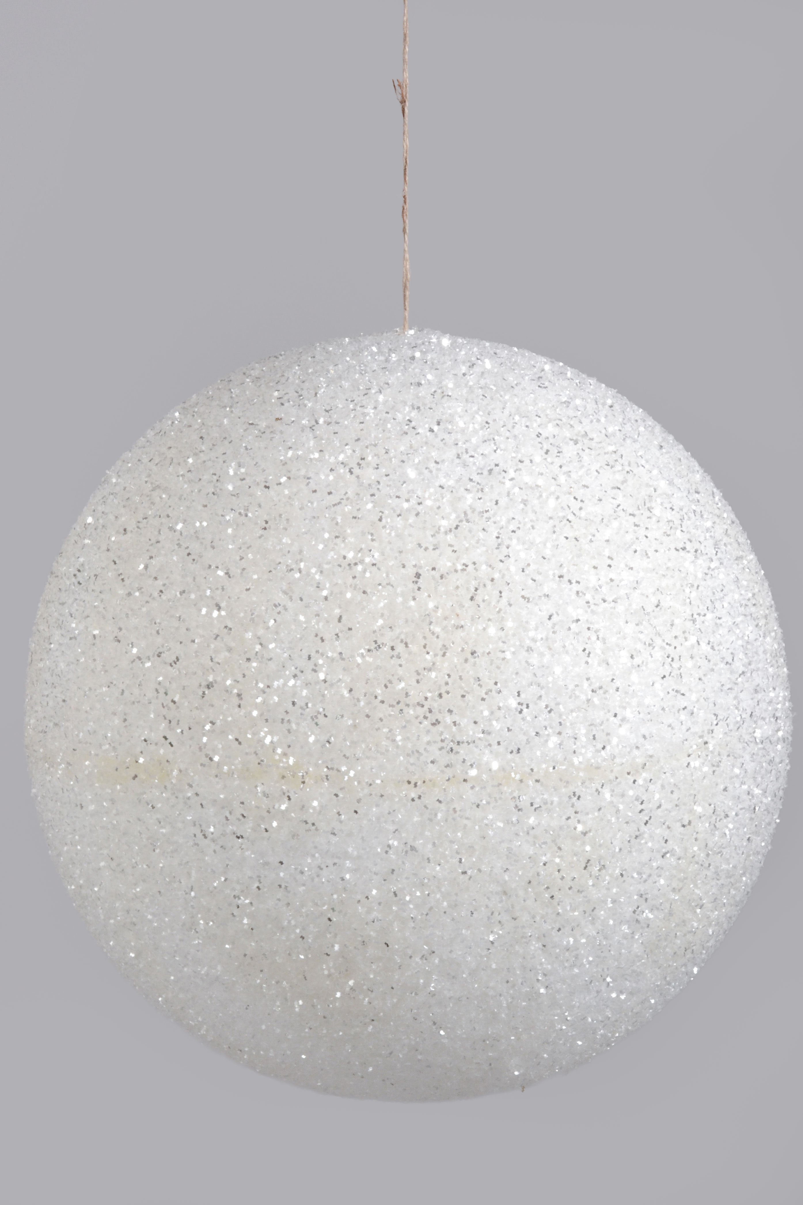 150MM Ornament Ball W/ Sequin White