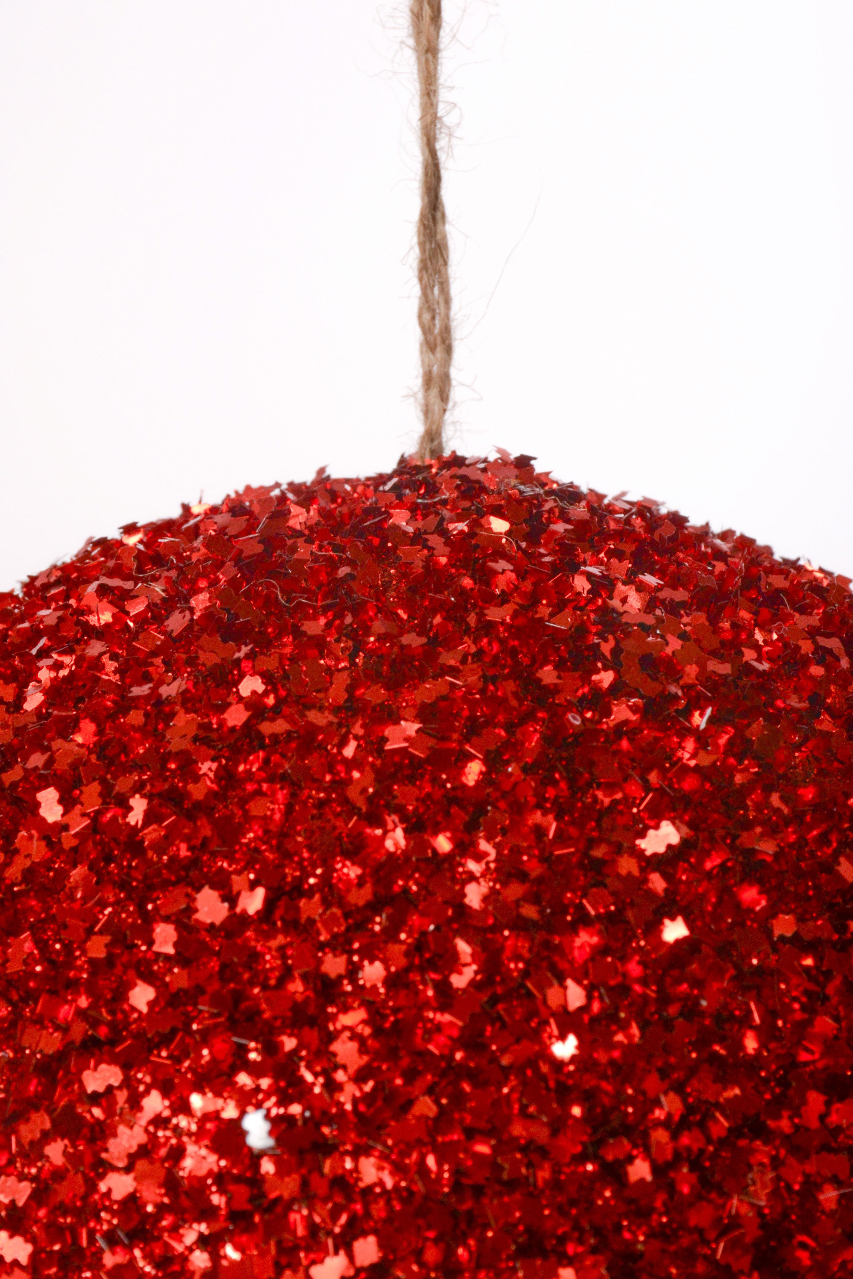 150MM Ball Ornament With Sequin Red
