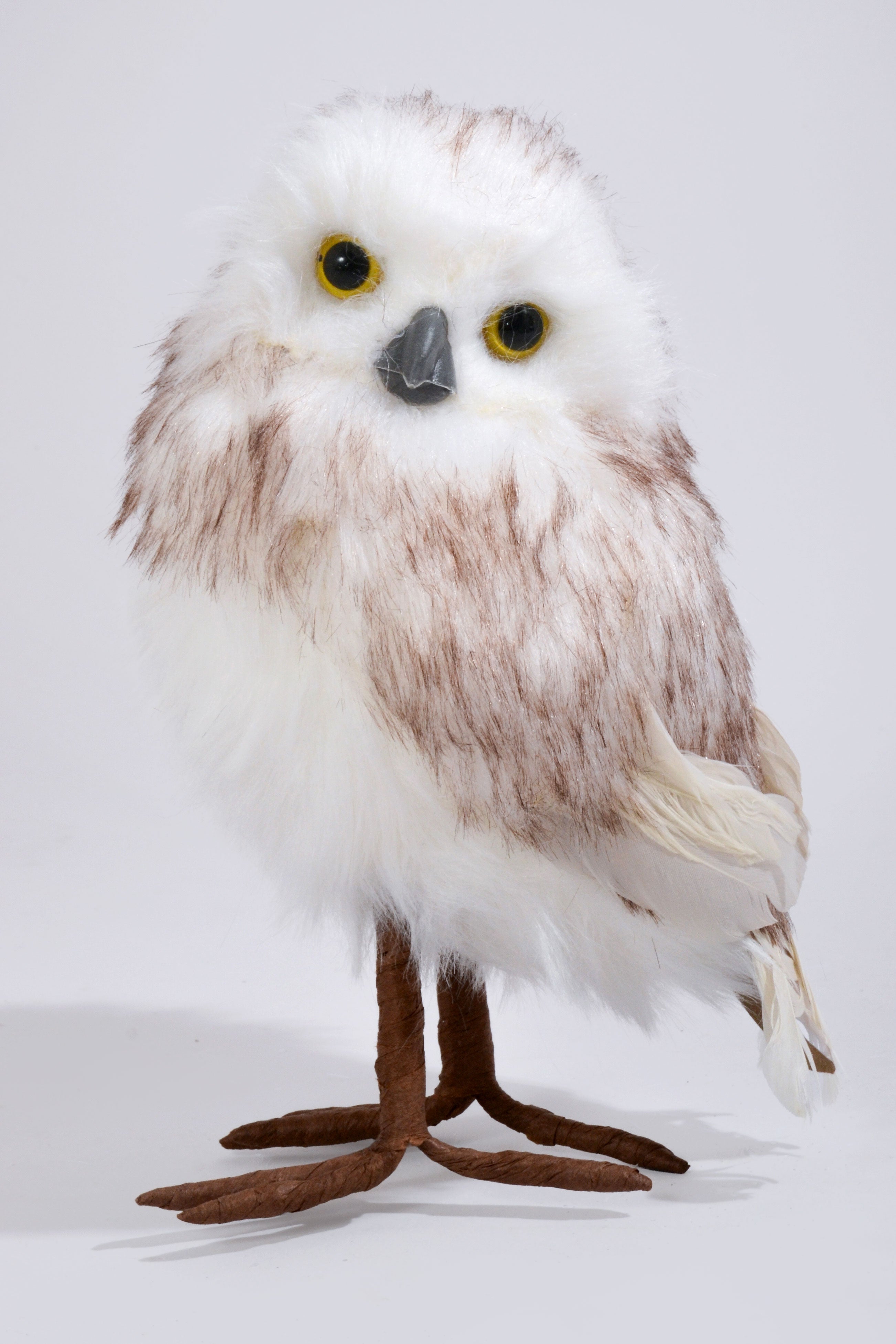 5" x 8.5"H Owl Light Brown/White