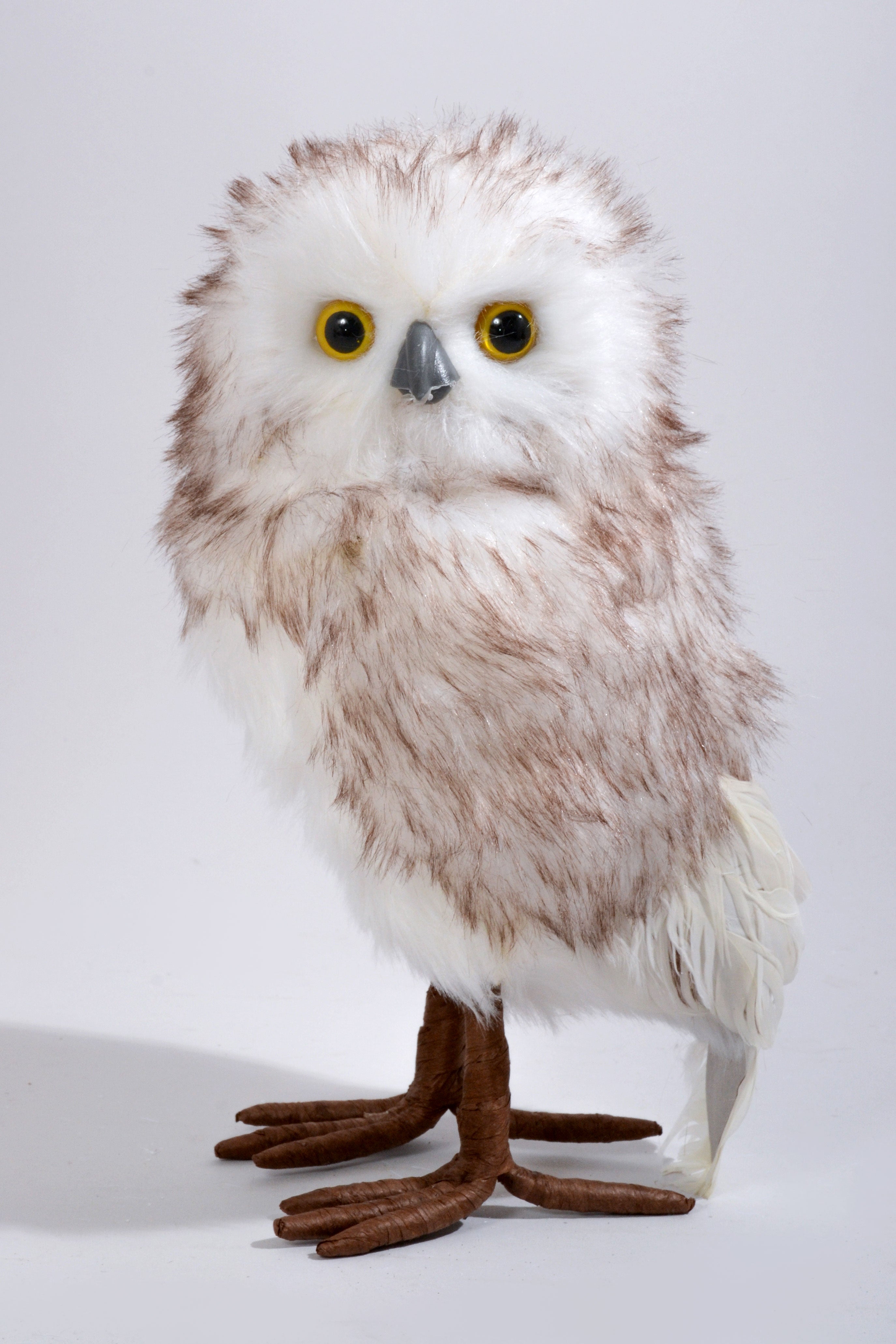 6.5" x 10.5"H Owl Light Brown/White