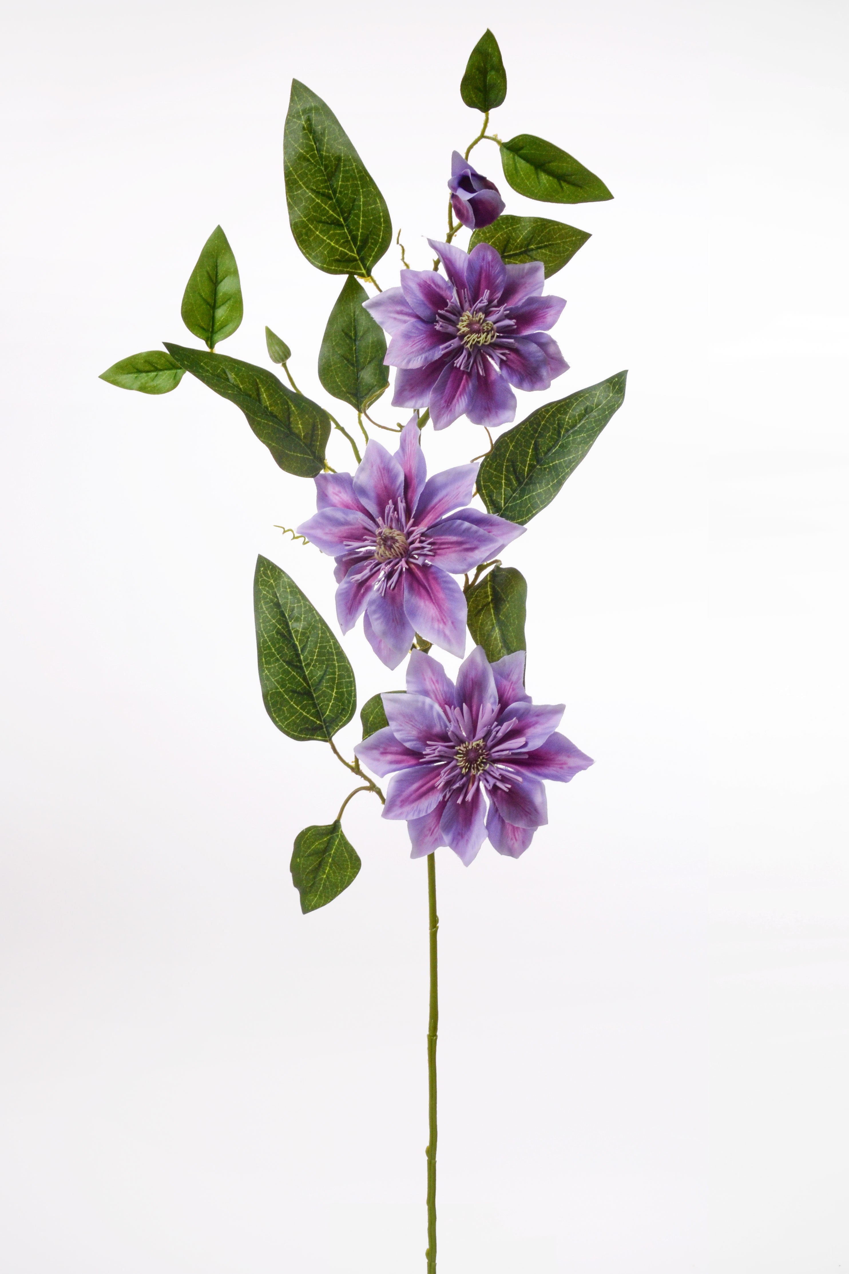 41" Silk Clematis Spray Purple