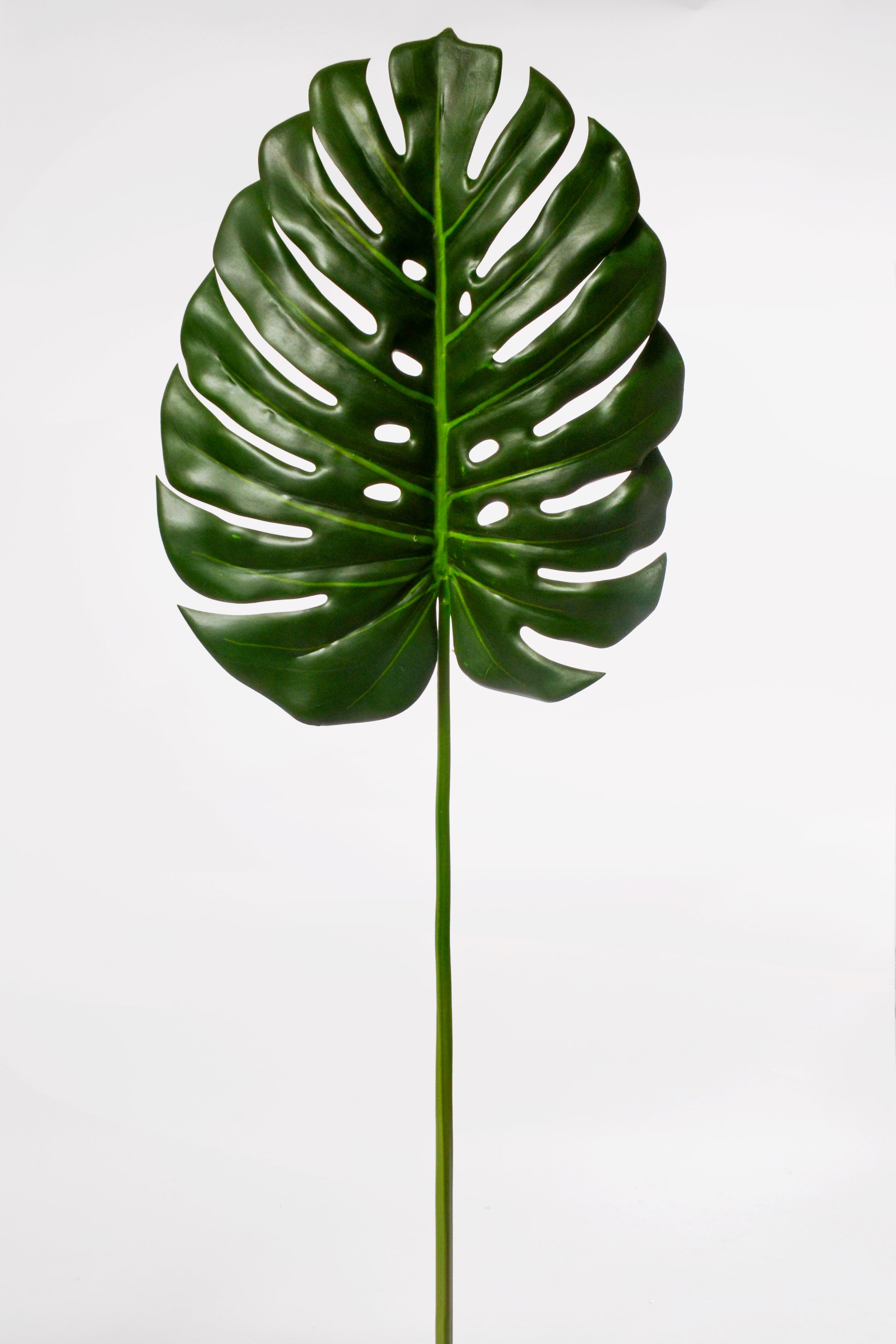 41" Artificial Monstera Leaf Stem Green