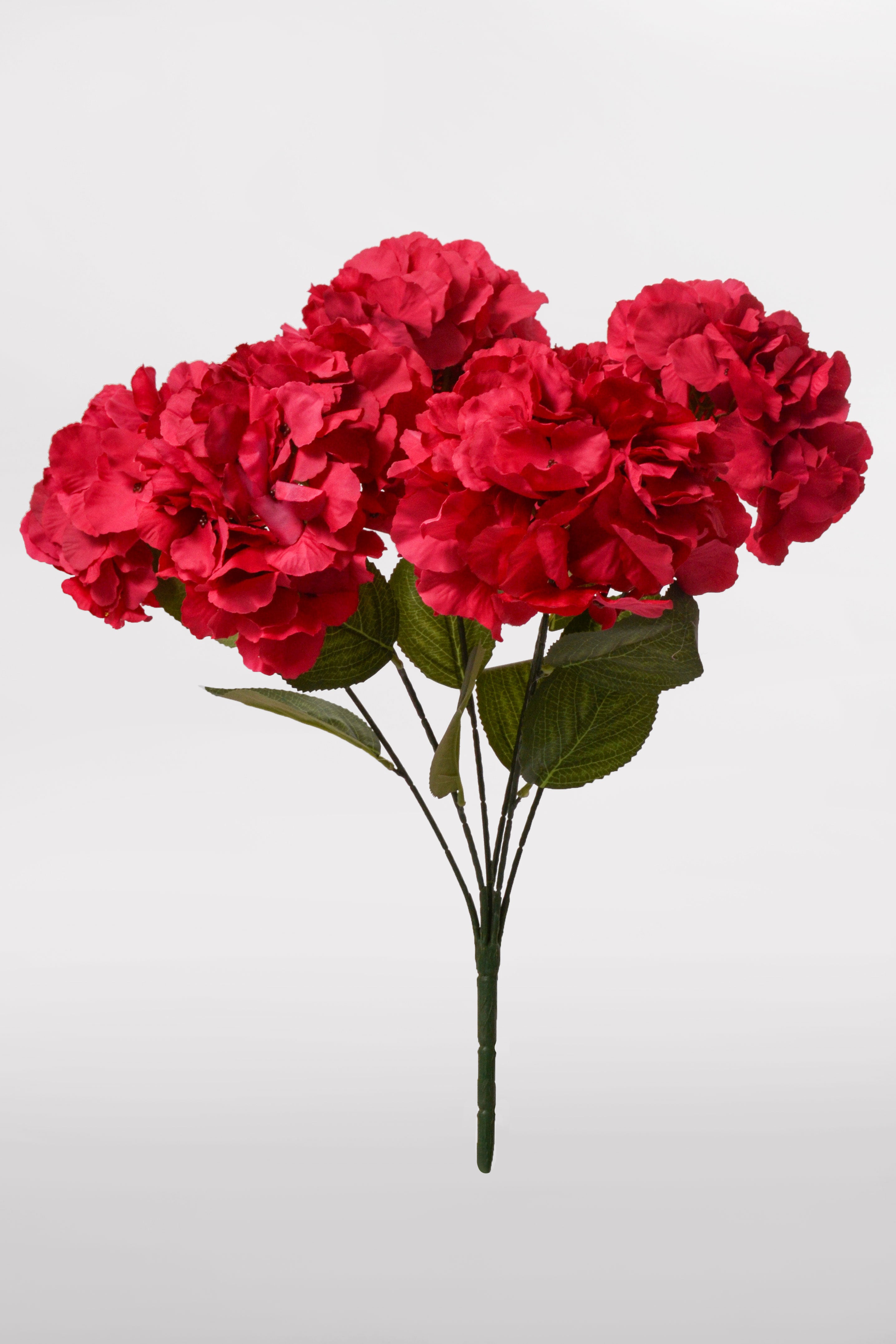 20.5" Silk Hydrangea Bush Fuchsia