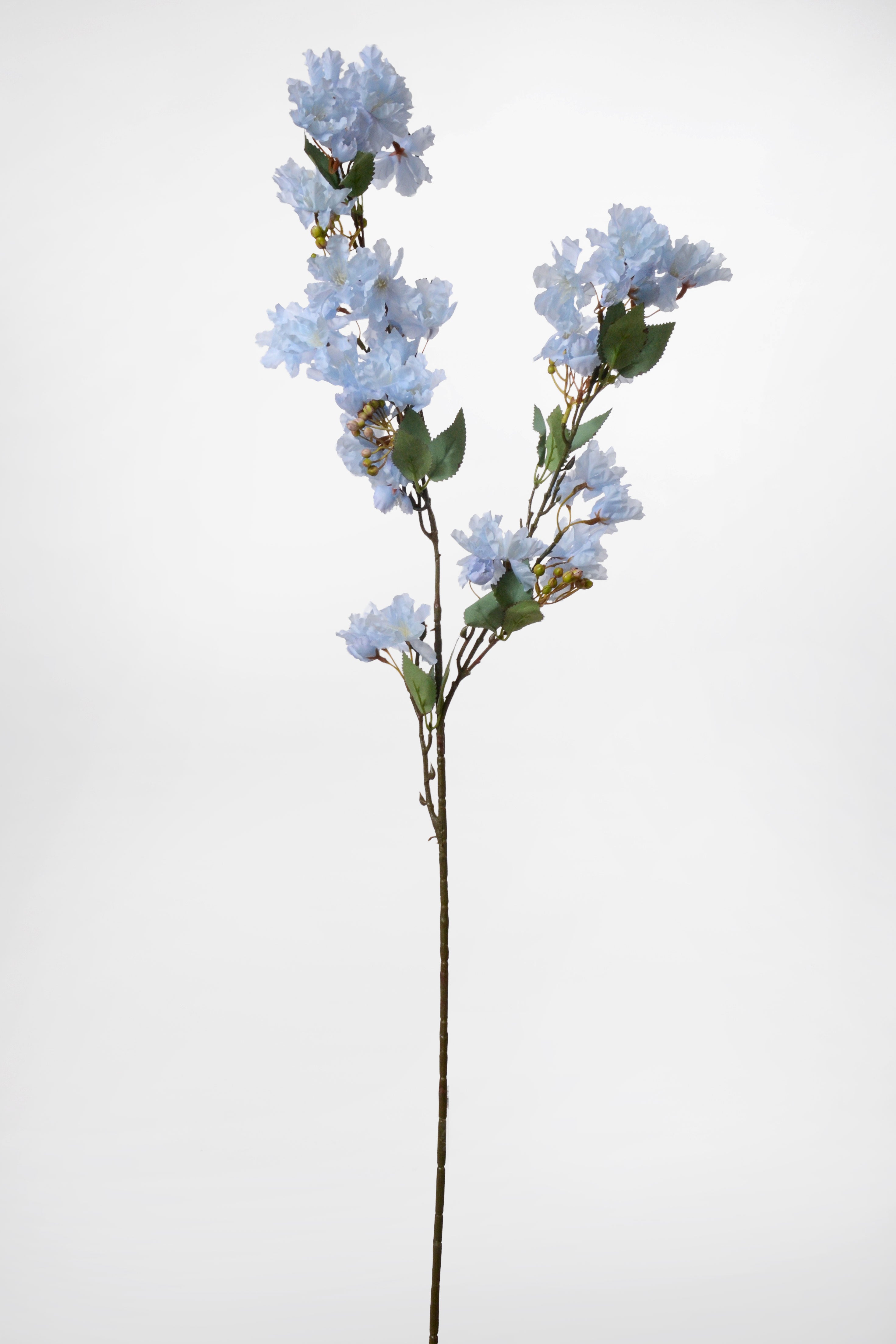 35.5" Silk Cherry Blossom Spray Light Blue