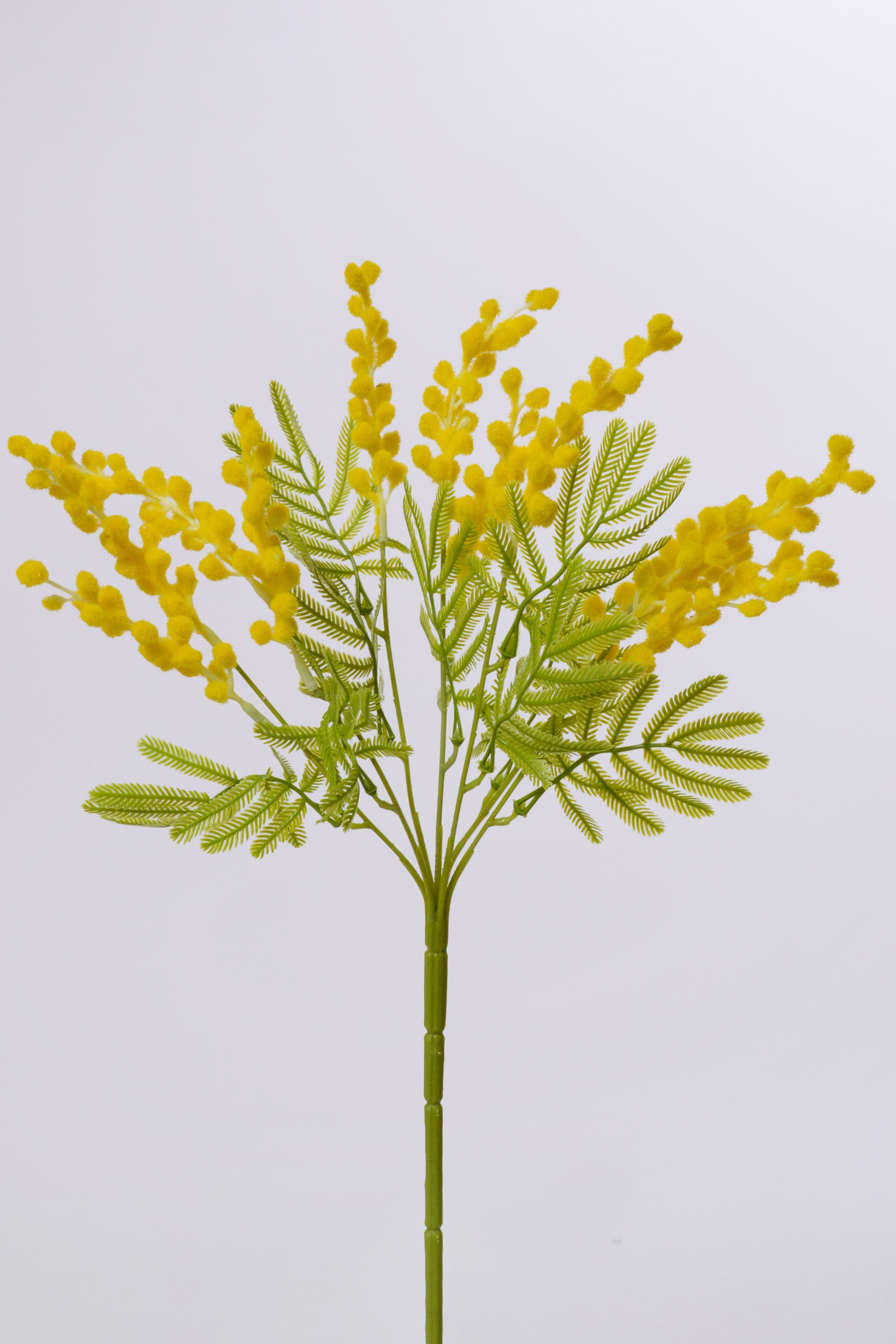 14" Artificial Mimosa Bush Yellow