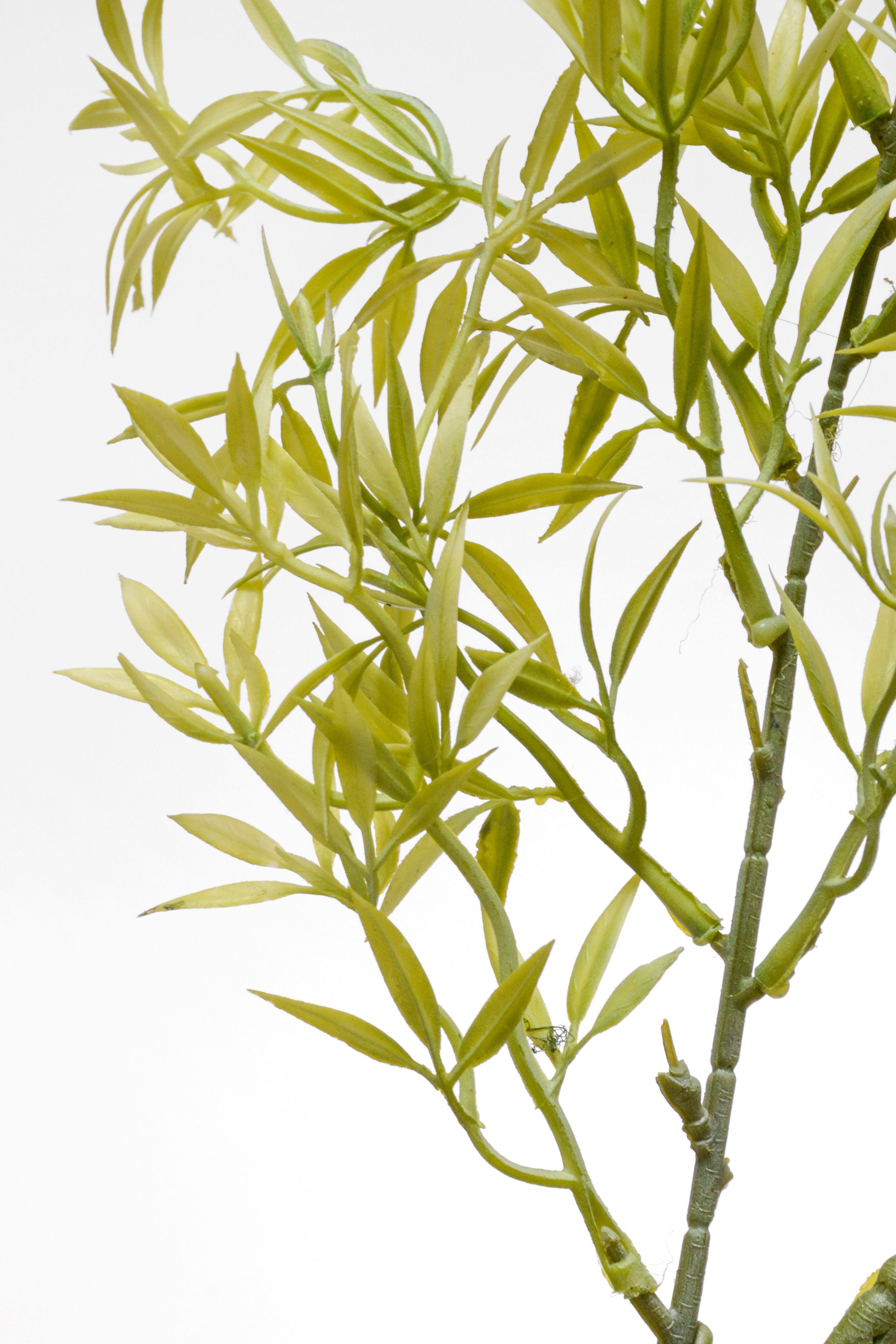 39.5" Artificial Ambrosia Leaf Spray Green/White