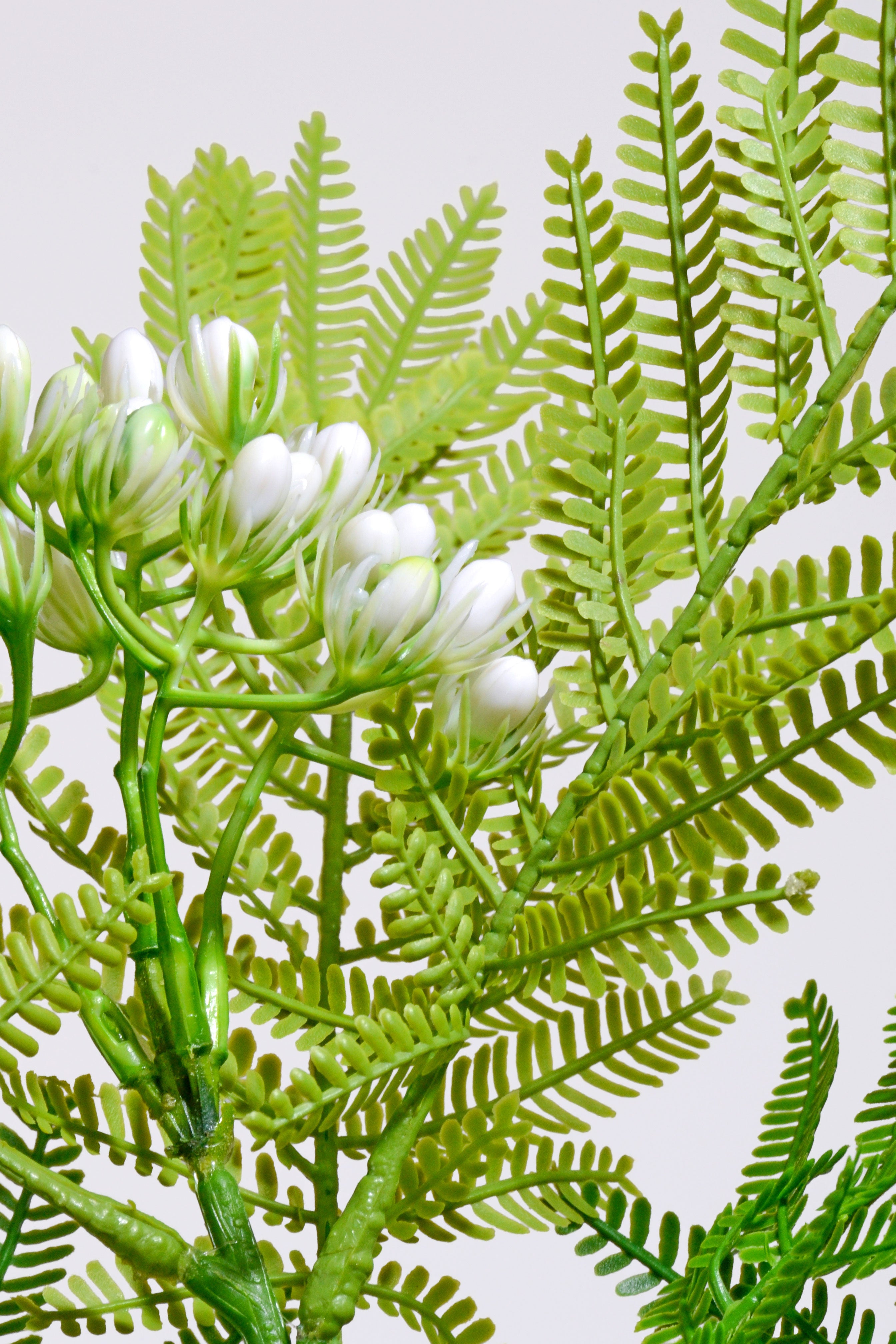 37" Artificial Mimosa Spray Green/White