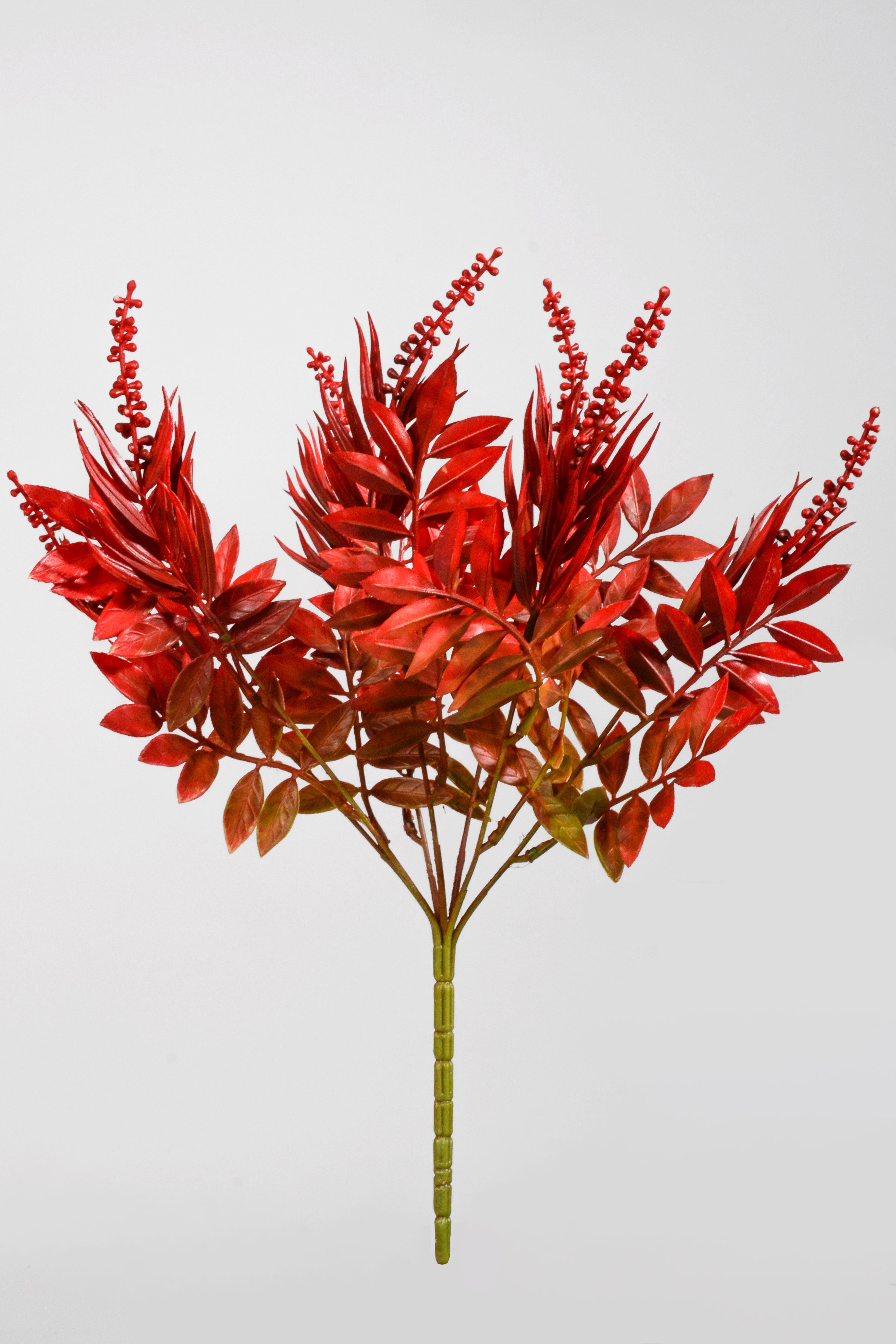 15" Artificial Clethra Alniforlia Bush Red