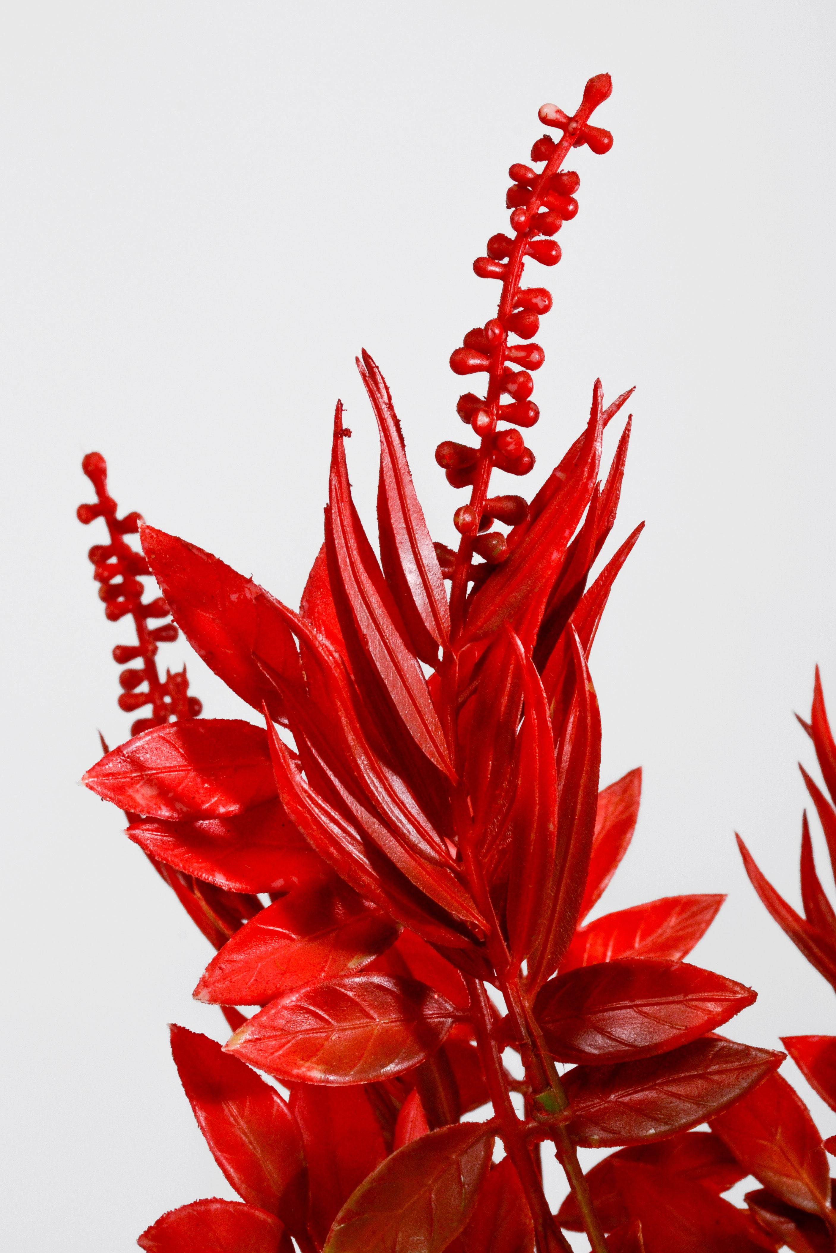 15" Artificial Clethra Alniforlia Bush Red