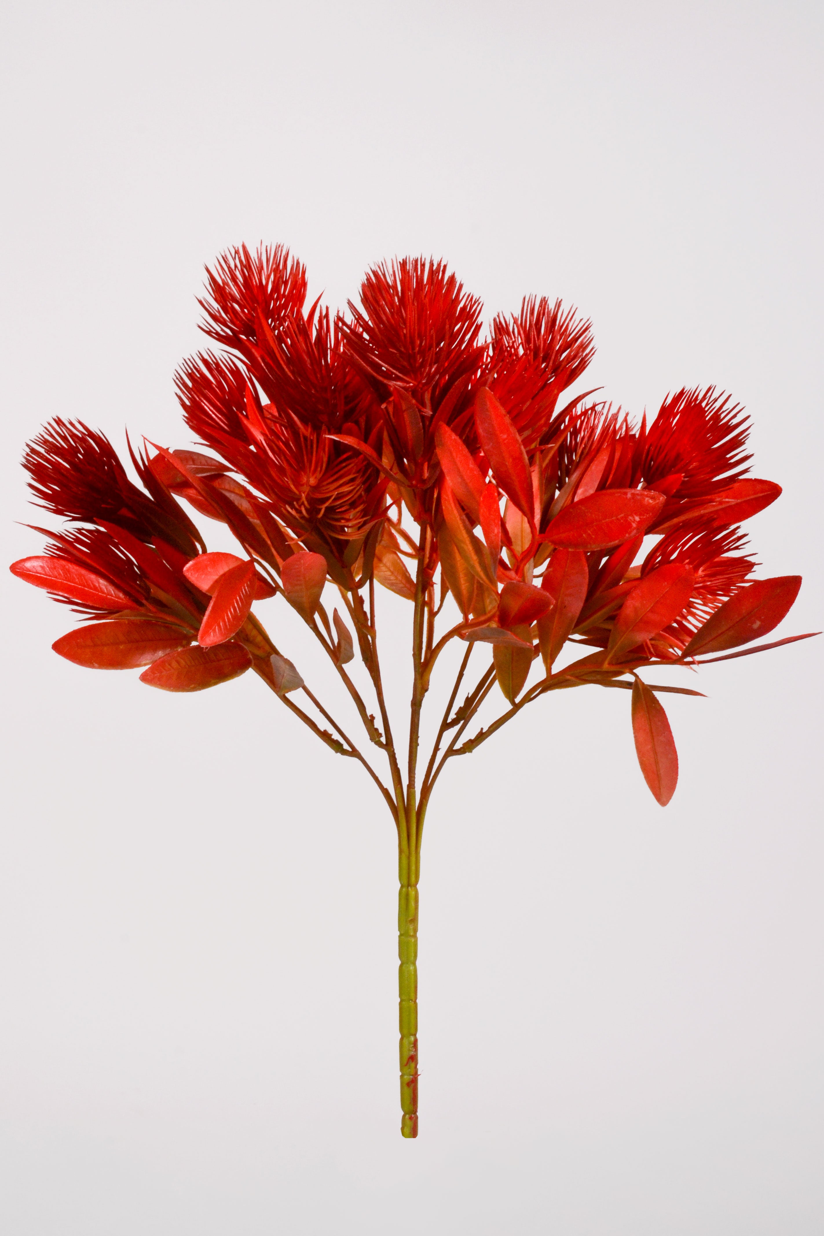 13.75" Artificial Thistle Bush Red