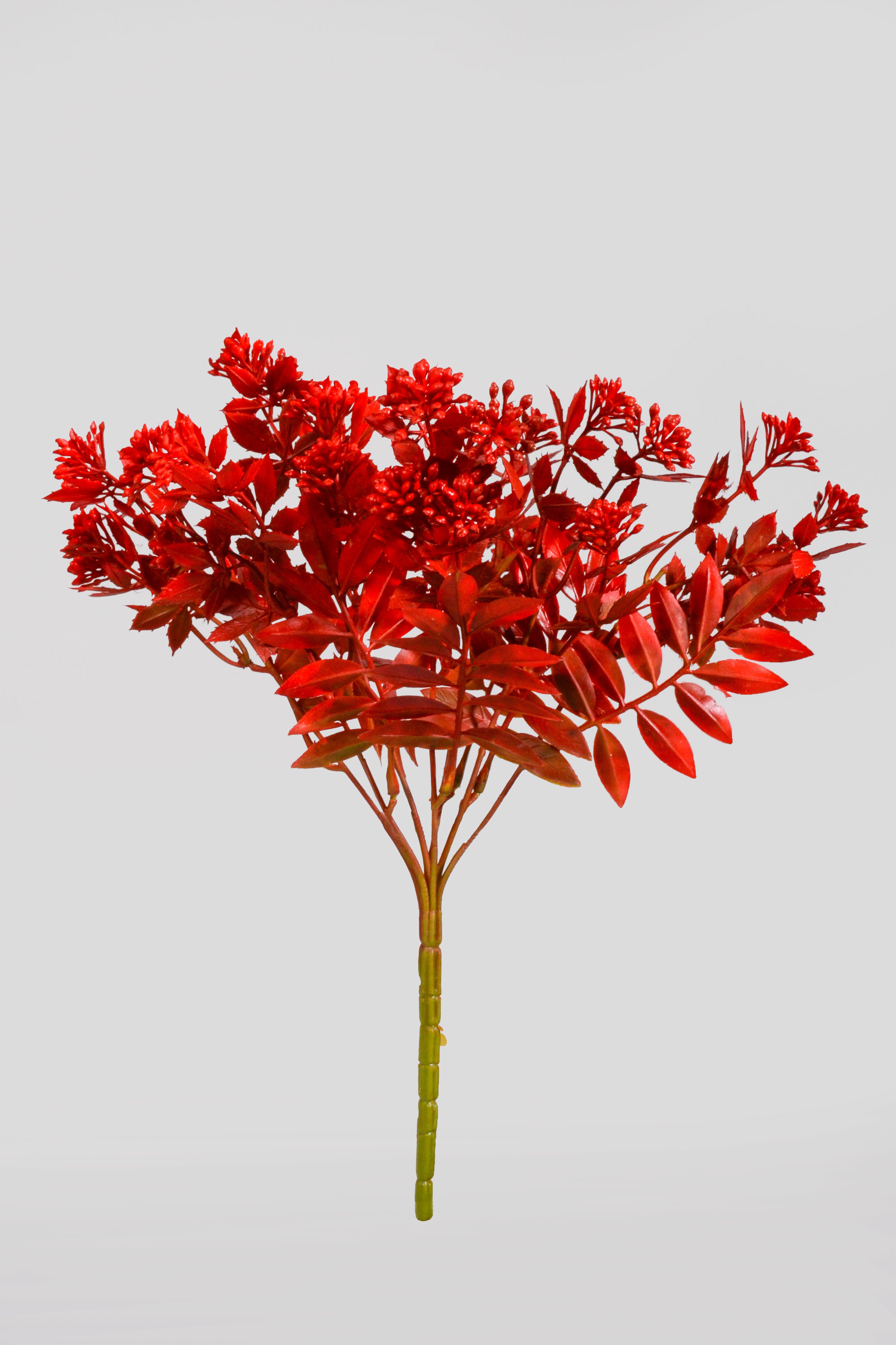 13" Artificial Azolla Bush Red