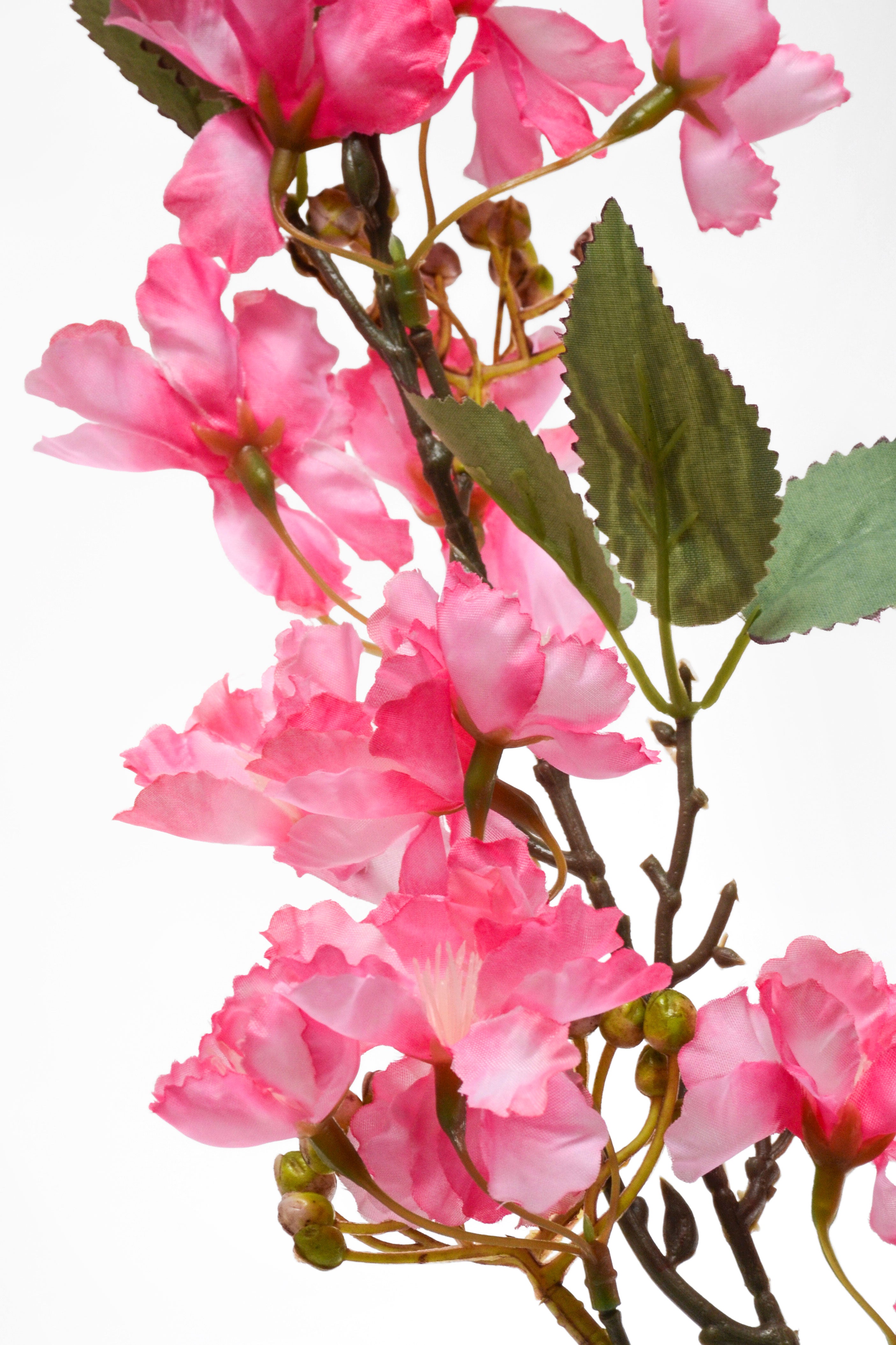 35" Silk Cherry Blossom Spray Fuchsia