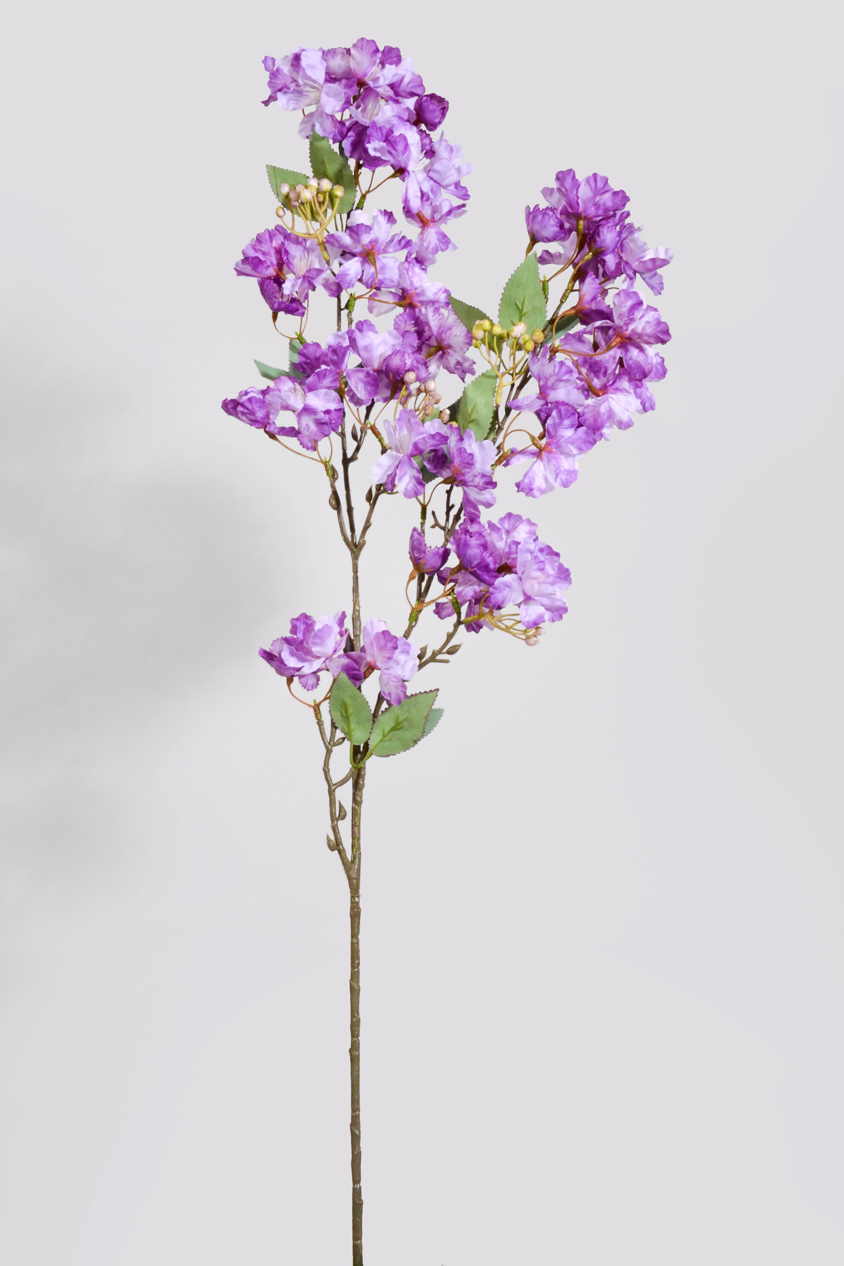 35" Silk Cherry Blossom Spray Purple