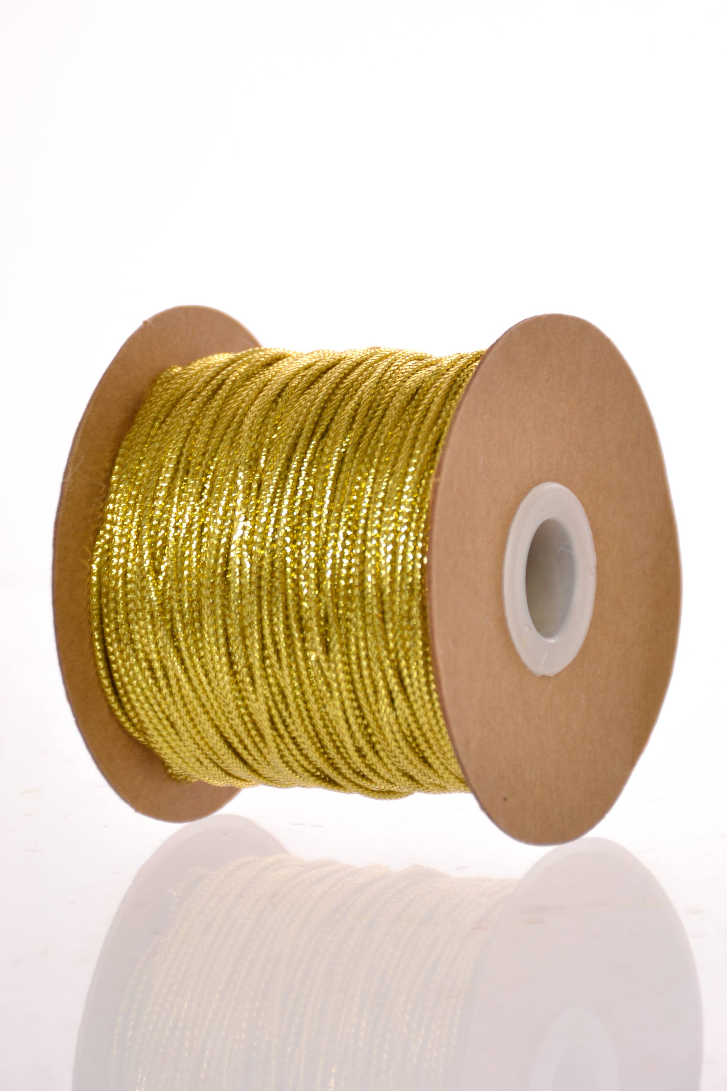 2mm X 100yds Tinsel Cord Gold