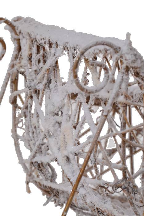 9"/7.5" Xmas Sleigh With Snow Set/2