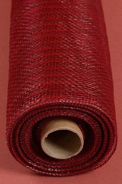 21" X 10yds Polyproplene Plastic Mesh Burgundy/laser Red