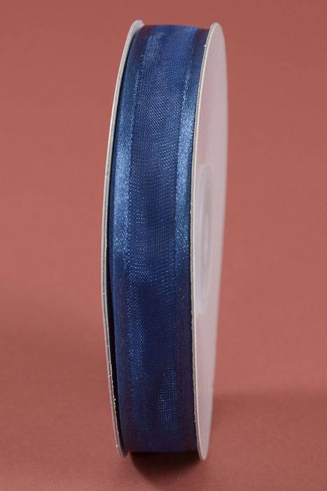 Organza W/satin Edge Ribbon Navy Blue
