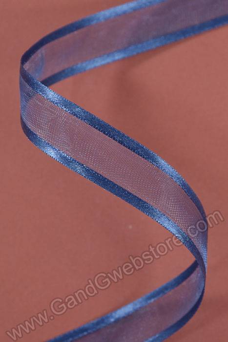 Organza W/satin Edge Ribbon Navy Blue