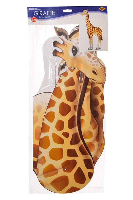 4.13 Ft Jointed Giraffe Cutout Yellow/Brown