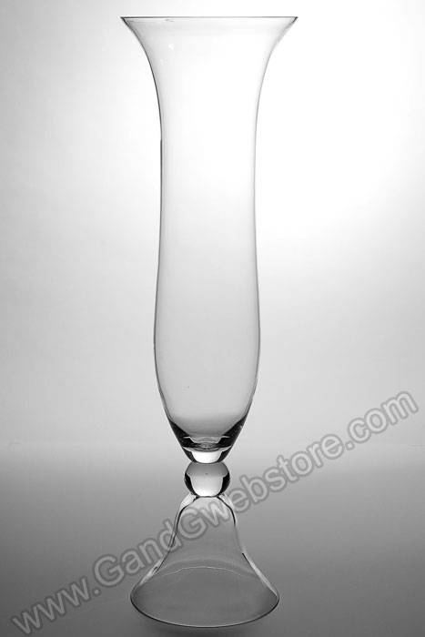 39" Garnier Glass Vase Crystal Clear