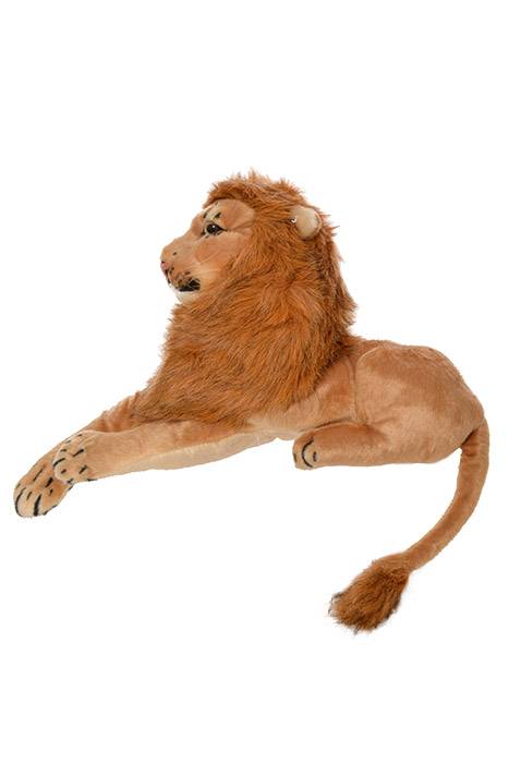 17" X 10" Stuffed Lion Light Brown