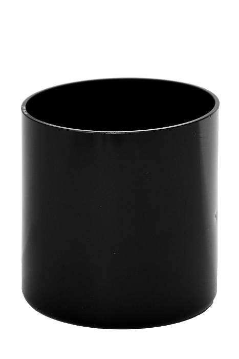 4" X 4" Cylinder Glass Vase Black