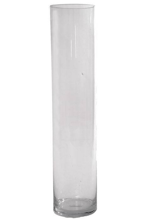 4" X 18" Cylinder Glass Vase Clear